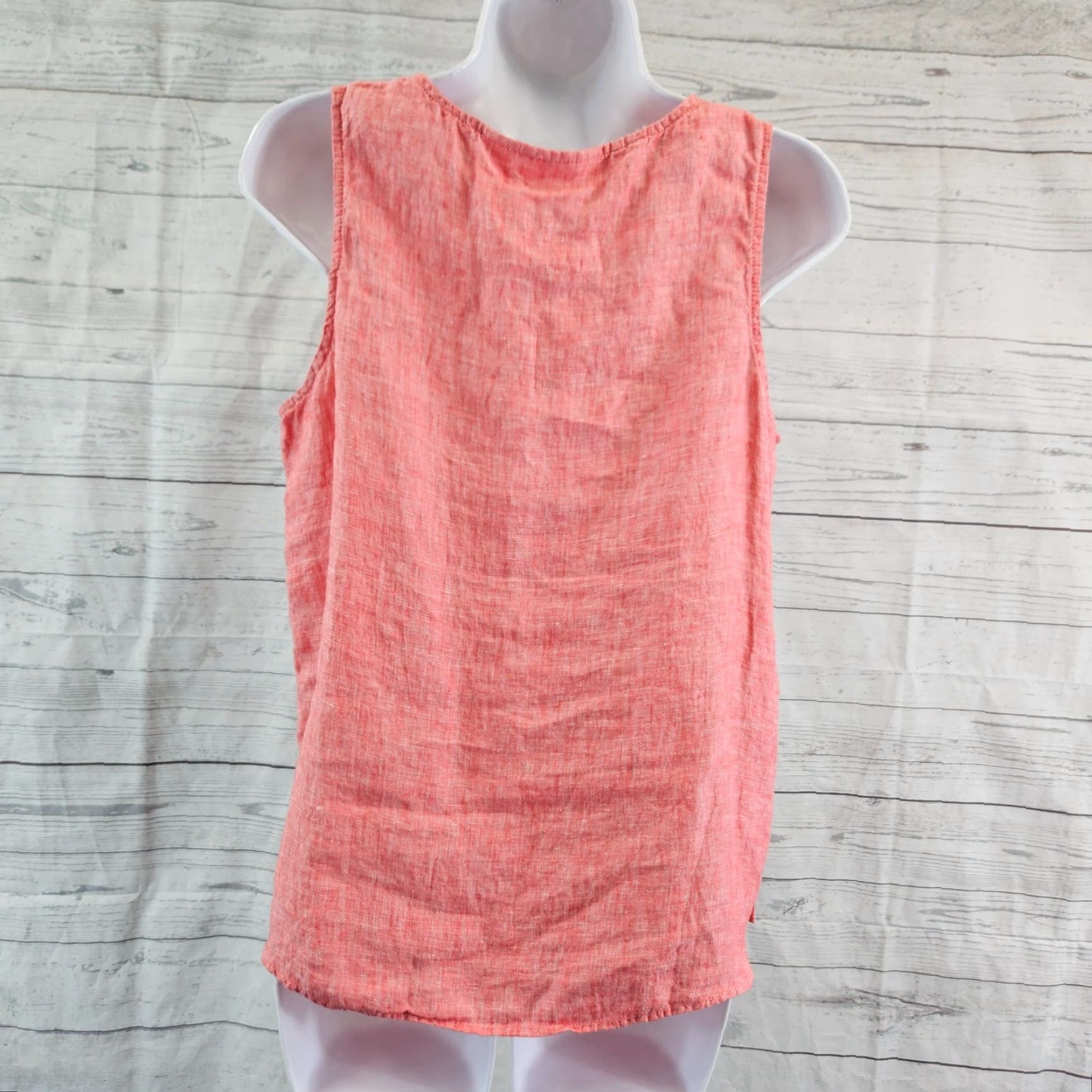 Isaac Mizrahi VINTAGE Isaac Mizrahi New York Womens Linen Tank Top Sz Medium Red V-Neck Size M / US 6-8 / IT 42-44 - 4 Thumbnail