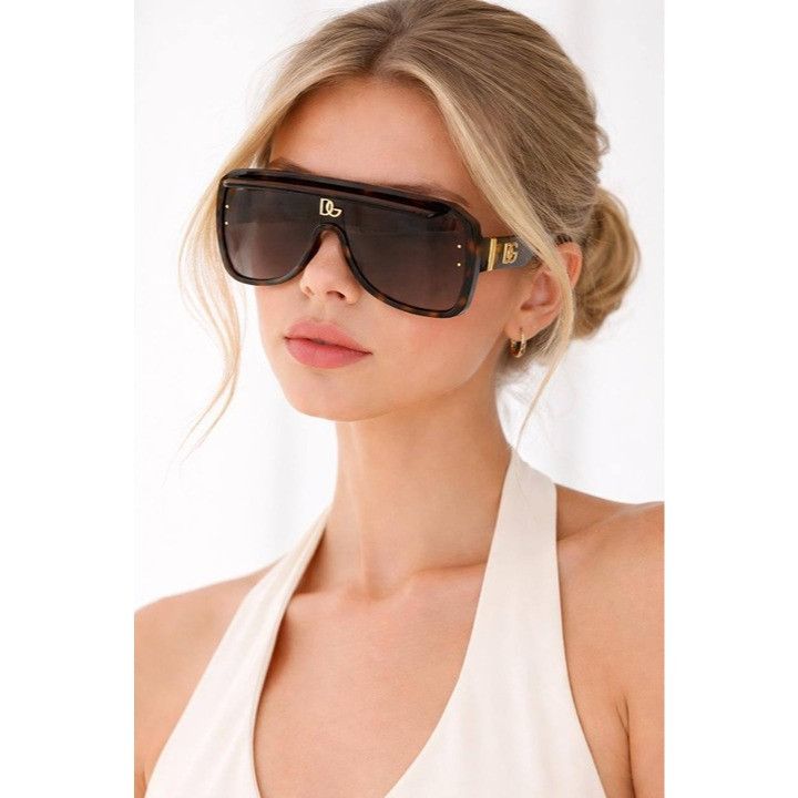 Dolce & Gabbana Dolce & Gabbana DG6205 502/73 Sunglasses Havana Square Frame Size ONE SIZE - 3 Thumbnail