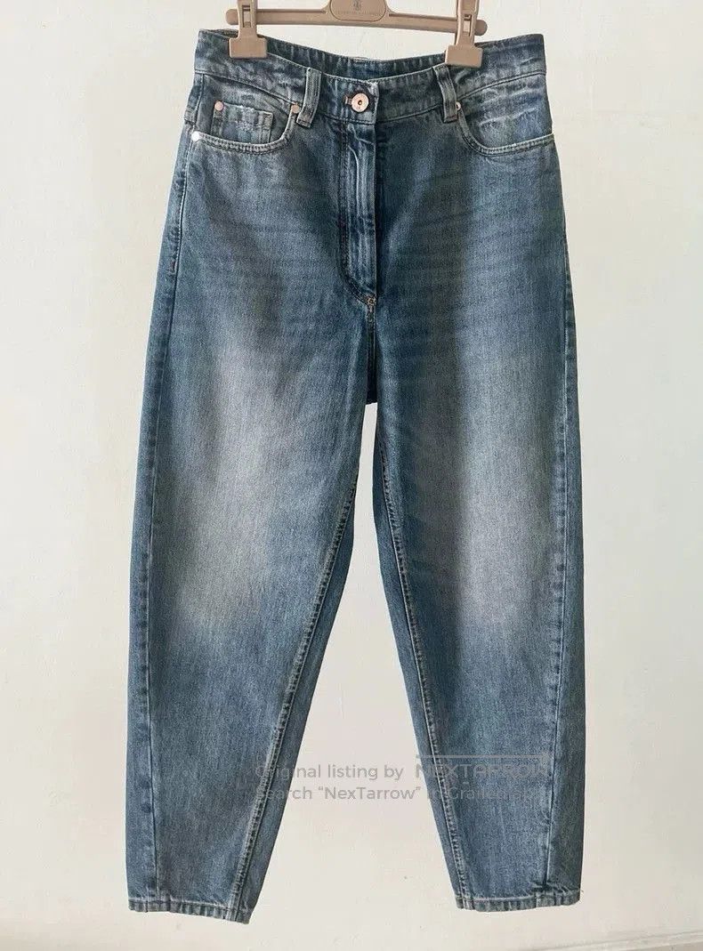 Brunello Cucinelli Brunello Cucinelli Beaded Denim Jeans. Size US 26 / EU 42 - 1 Thumbnail