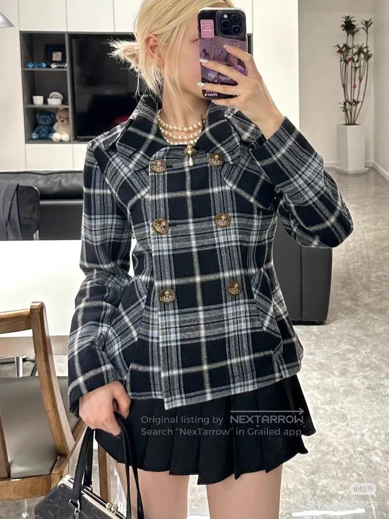 Vivienne Westwood Vivienne Westwood Vintage second-hand checkered double-bre Size S / US 4 / IT 40 - 2 Thumbnail