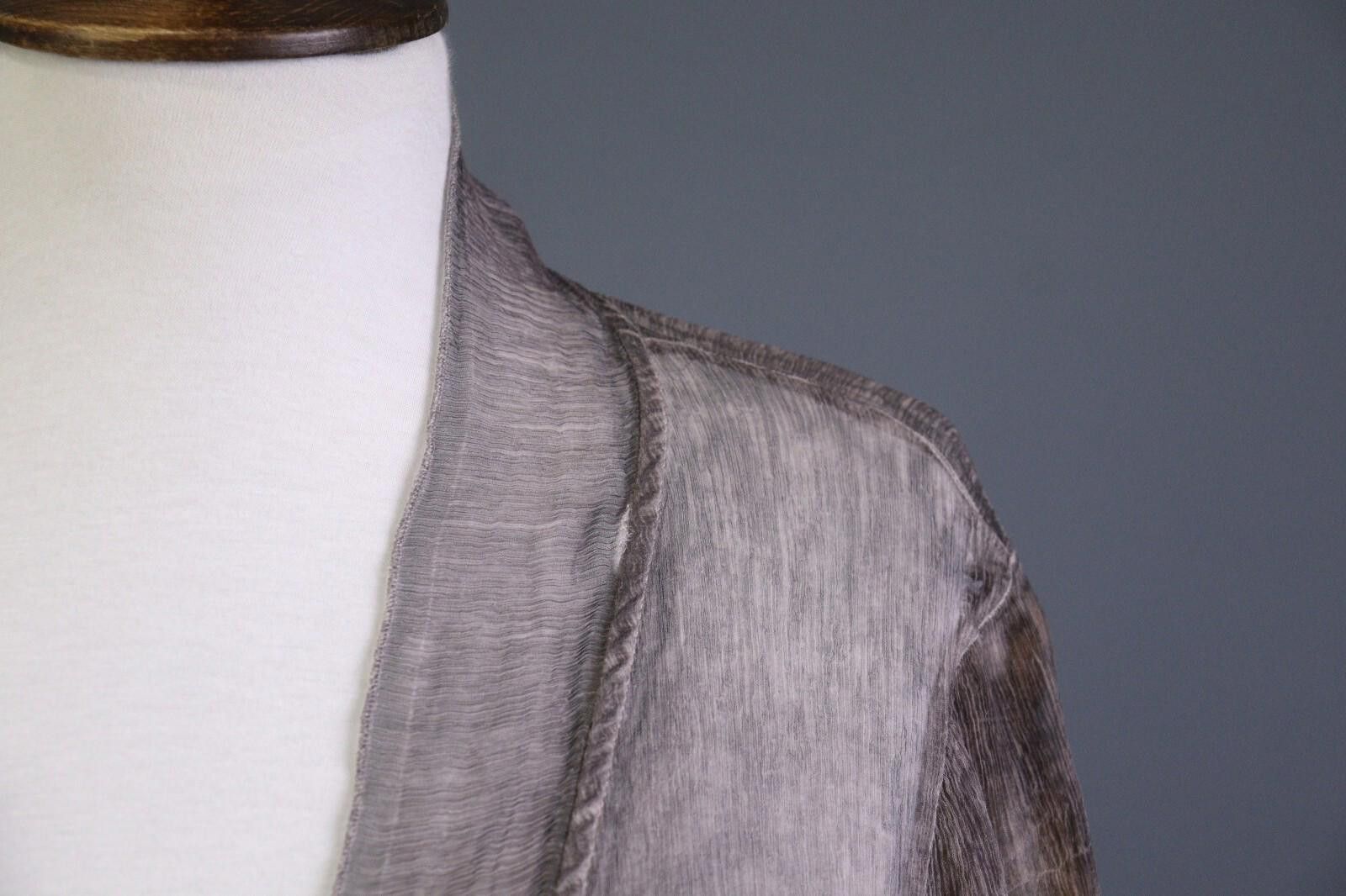 Designer VTG Elisa Cavaletti Brown 100% Silk Blazer Top Size S Size S / US 4 / IT 40 - 7 Thumbnail