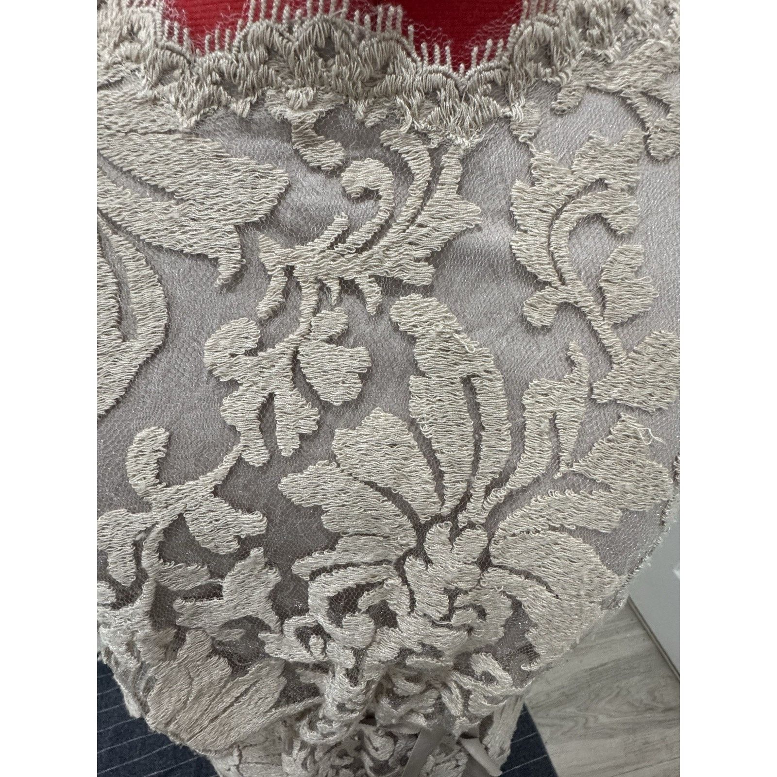 Tadashi Shoji Tadashi Shoji Lace Overlay Ribbon Dress Illusion Blouson Size M / US 6-8 / IT 42-44 - 4 Thumbnail