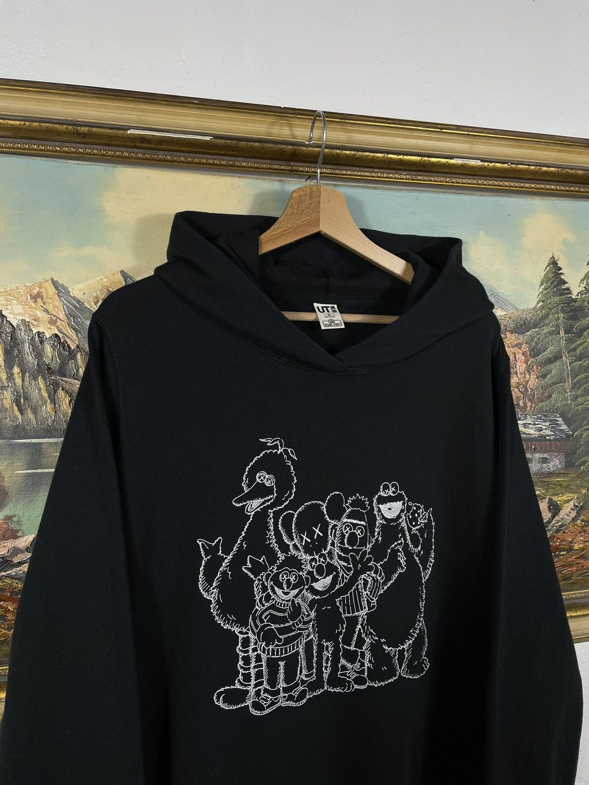 Japanese Brand × Kaws × Uniqlo Kaws x Uniqlo Sesame Street Hoodie Japanese Baggy Loose Size US XL / EU 56 / 4 - 4 Thumbnail