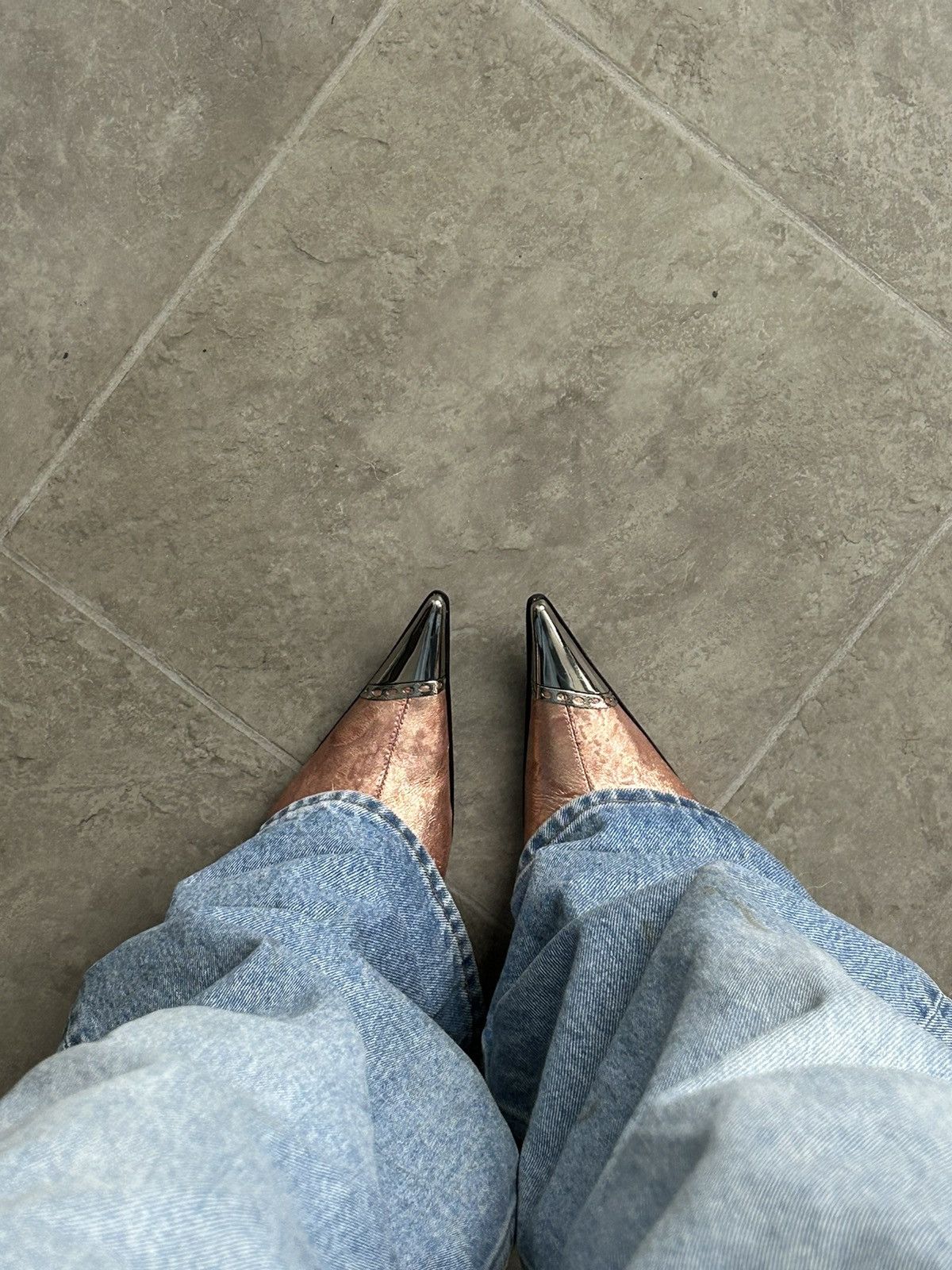 Vintage rare Y2K heels boots avant garde 00s 90s