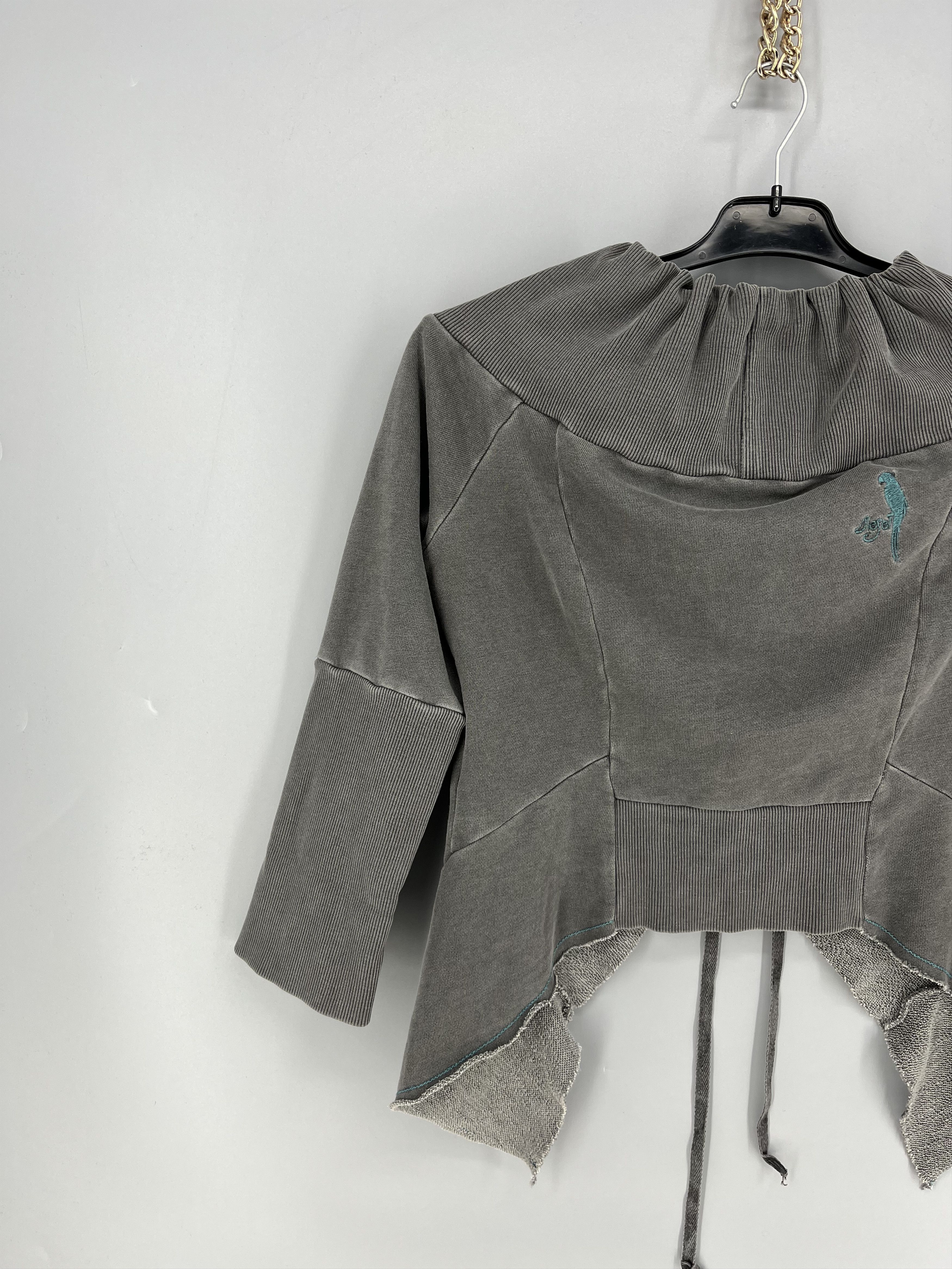 Diesel Diesel Womens Avant-Garde Cropped Cowl Neck Sweatshirt Size L / US 10 / IT 46 - 7 Thumbnail