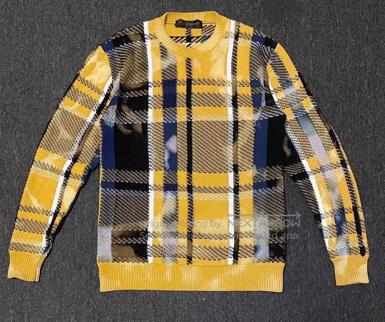 Versace Versace Plaid Pattern Italian Sweater. Size US S / EU 44-46 / 1 - 1 Thumbnail