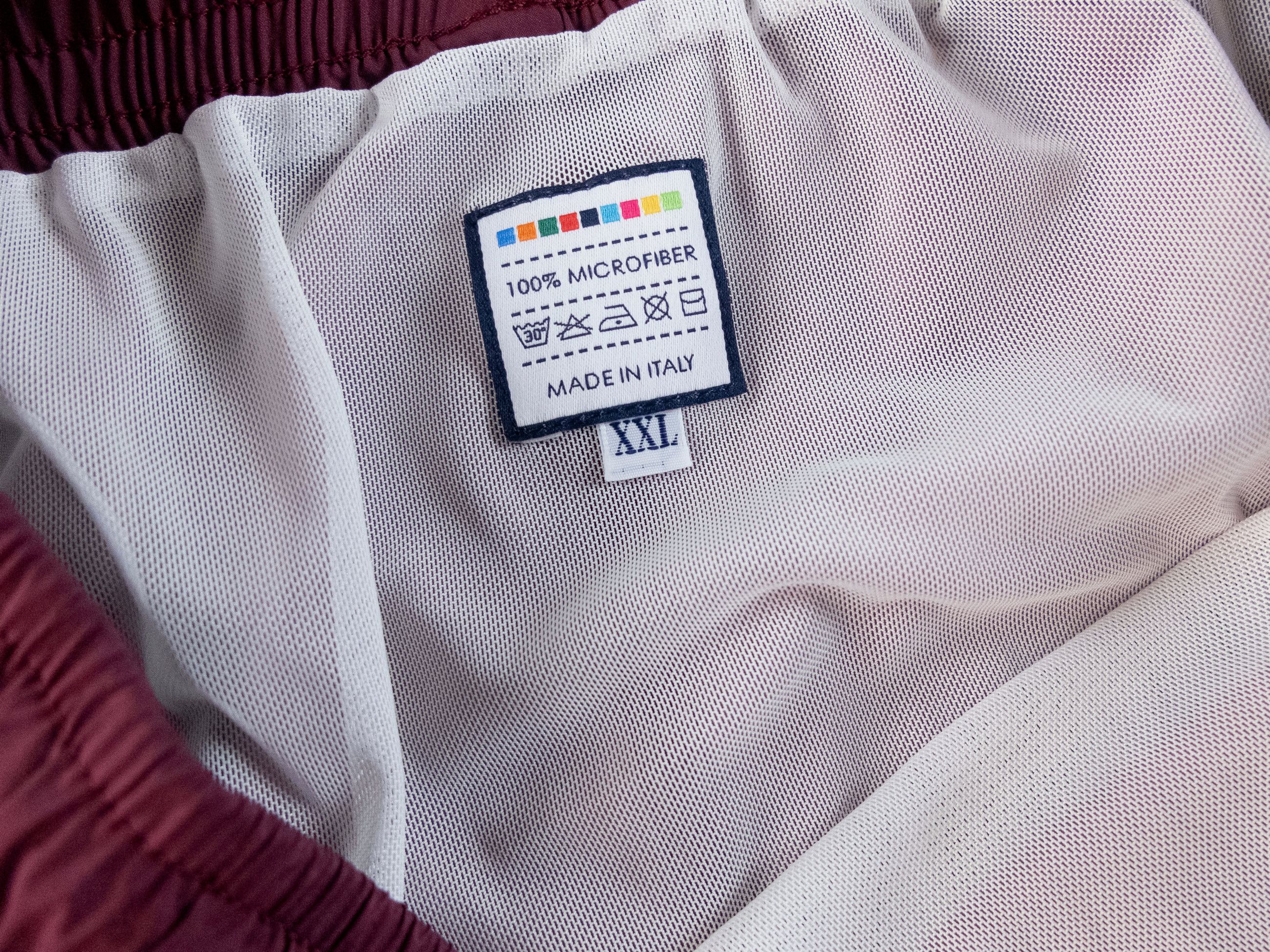 FEDELI solid burgundy swim shorts XXL authentic Italy
