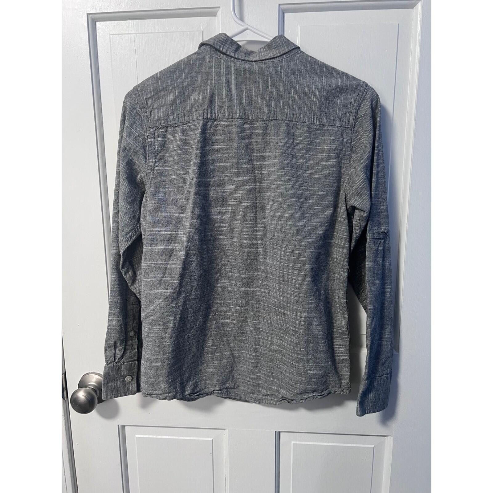 Urban Pipeline Urban Pipeline Button Down Kids Large Gray Striped Shirt Size US L / EU 52-54 / 3 - 3 Thumbnail