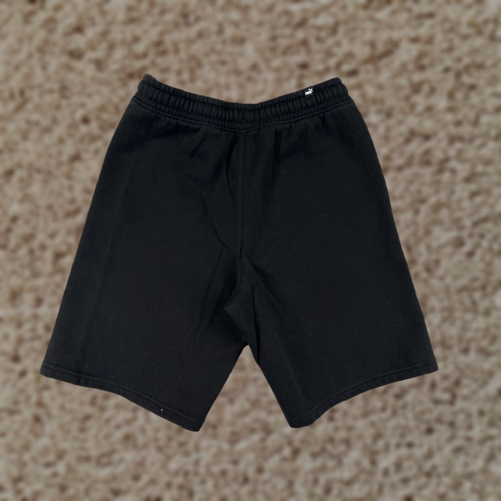 Puma Puma Shorts Womens Small Black Running Gym 100% Cotton Athletic Logo Shirt - Womens Athletic Shorts Black 90s? Size 28" / US 6 / IT 42 - 1 Thumbnail