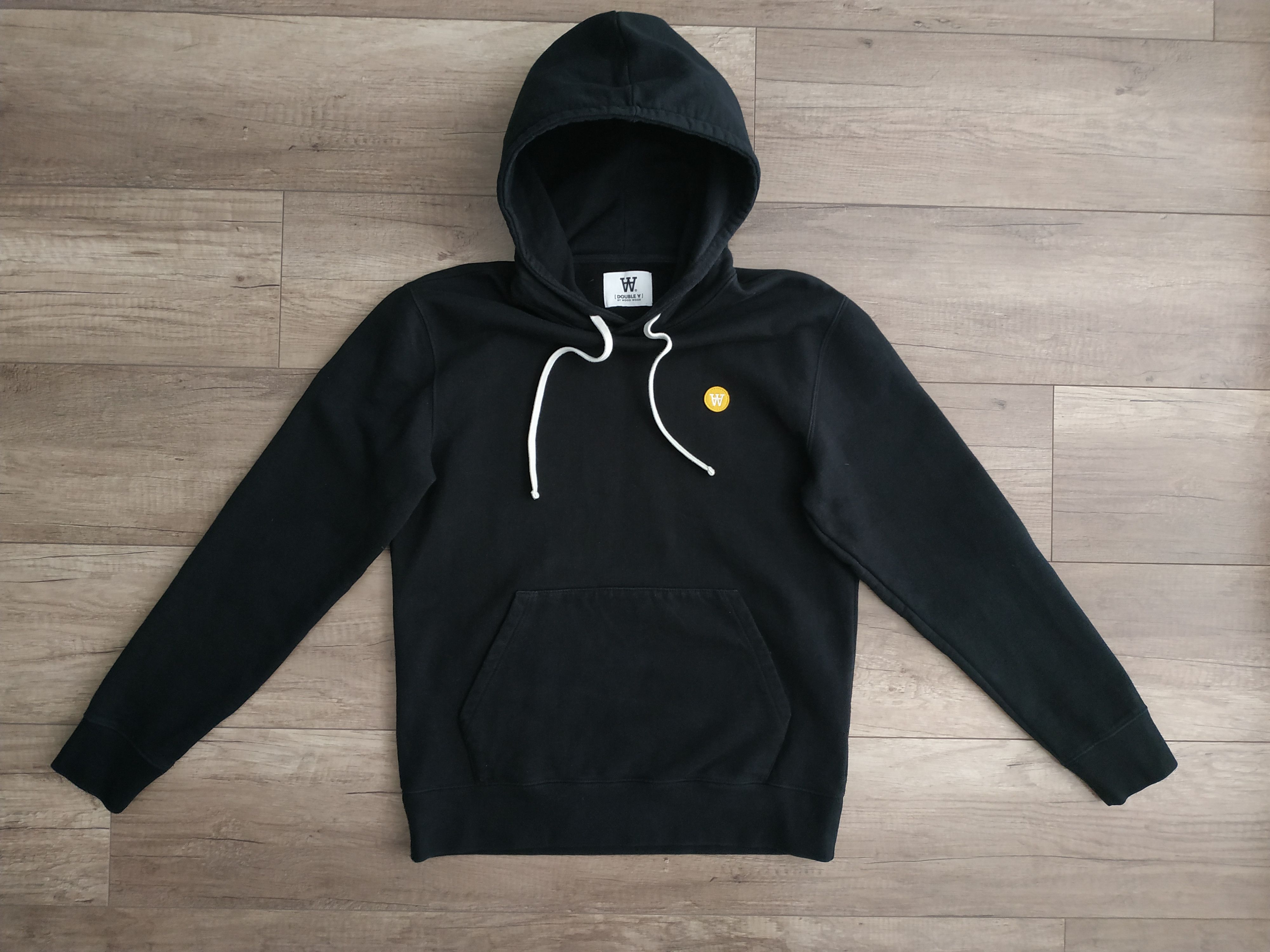 Wood Wood Wood Wood Double A Men's Black Hoodie, s. MEDIUM Size US M / EU 48-50 / 2 - 2 Thumbnail
