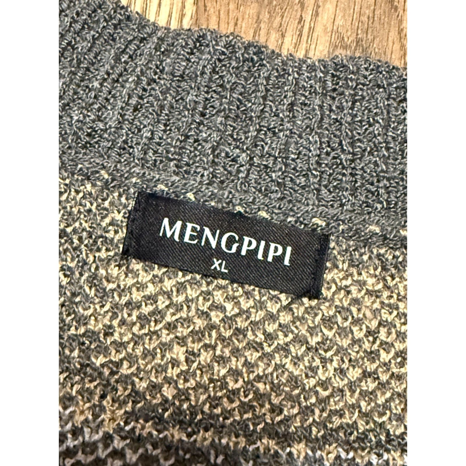 Vintage Mengpipi Sweater Women's XL Cardigan Open Long Sleeve Gray Red Brown Knit Size XL / US 12-14 / IT 48-50 - 5 Thumbnail