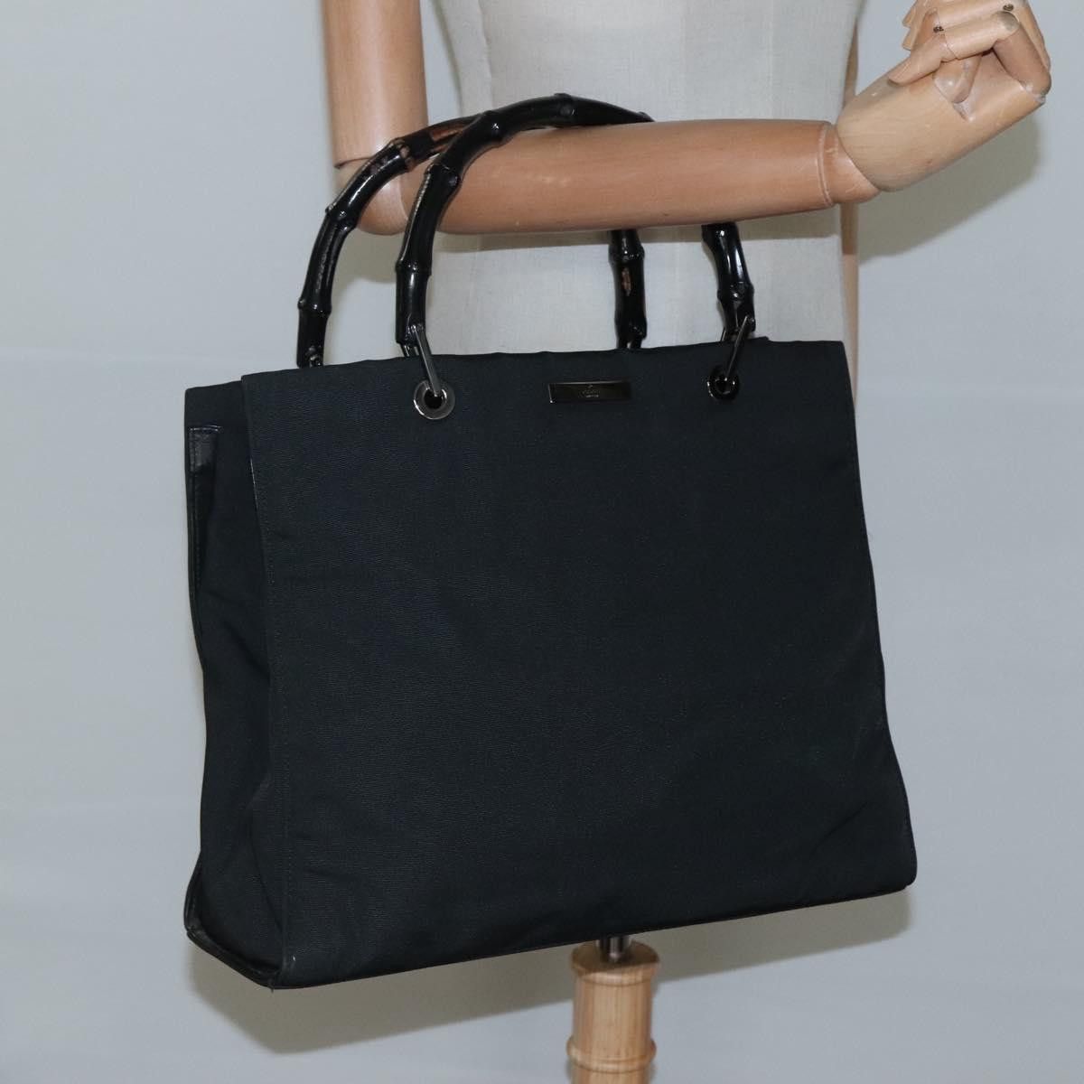 Gucci GUCCI Bamboo Hand Bag Nylon Black 002 002 Size ONE SIZE - 24 Thumbnail