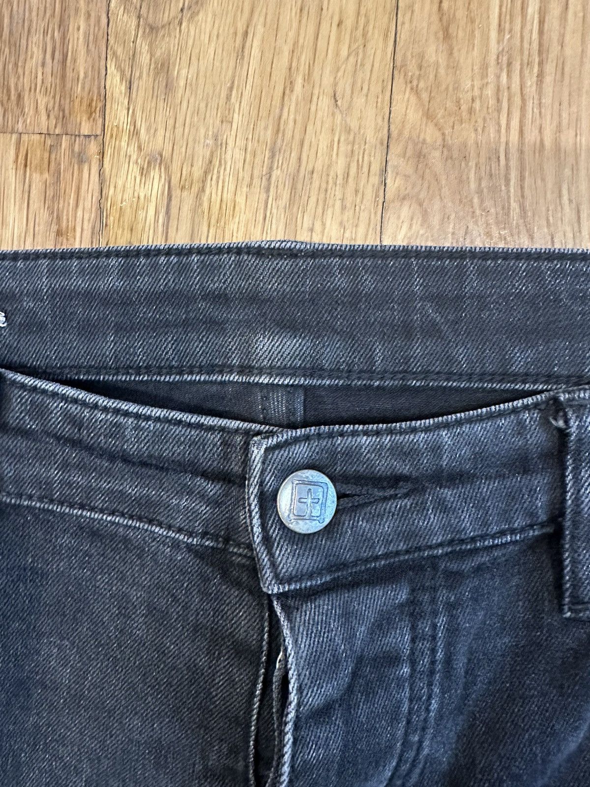 Ksubi Ksubi Distressed Crossed Black Denim Jeans Size 36 Size US 36 / EU 52 - 3 Thumbnail