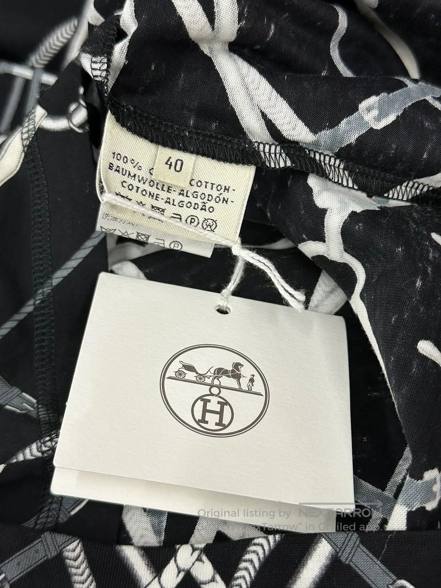 Hermes Hermes Black Short Sleeve Printed T-shirt. Size US L / EU 52-54 / 3 - 5 Thumbnail