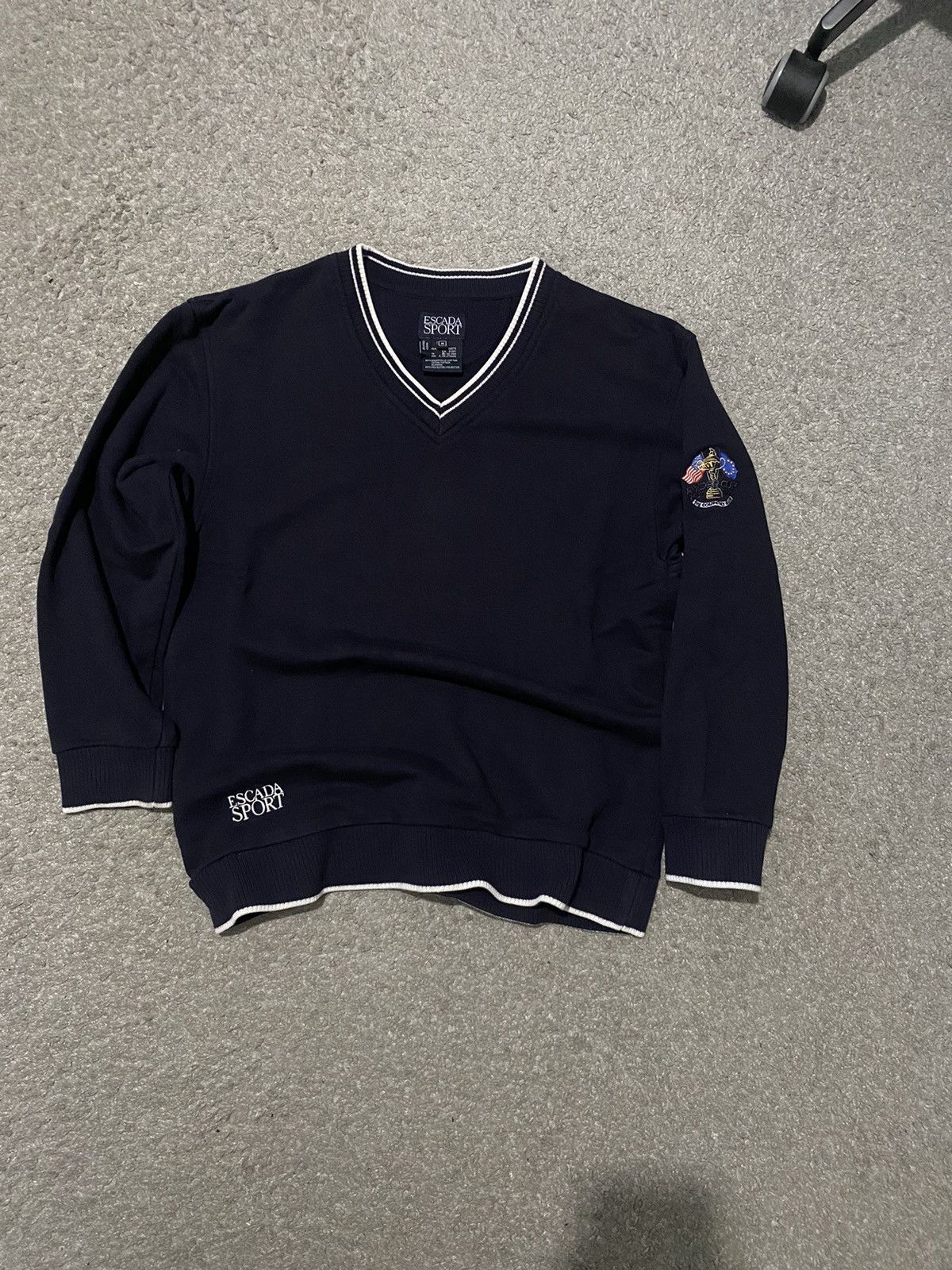 Escada × Escada Sport × Vintage Escada Sport Vintage V-Neck Crewneck M Ryder Cup y2k archive Size US M / EU 48-50 / 2 - 2 Thumbnail