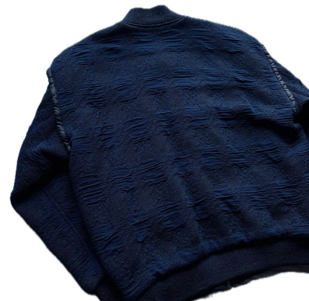 Issey Miyake 1980's ISSEY MIYAKE MEN Reversible Knit Bomber Size US L / EU 52-54 / 3 - 2 Thumbnail