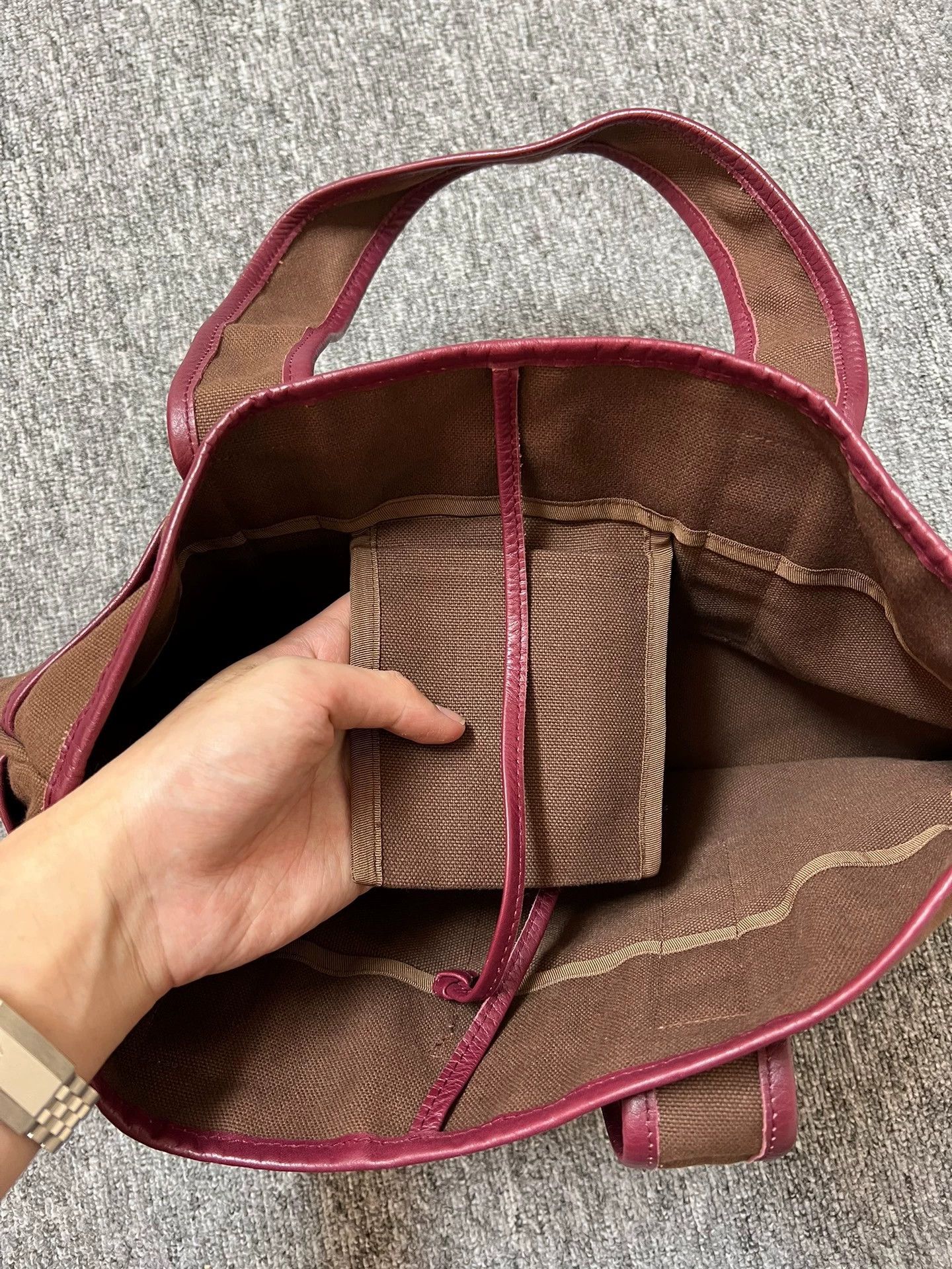 Yohji Yamamoto Yohji Yamamoto Colorblock Leather Tote Bag One Size Size ONE SIZE - 6 Thumbnail