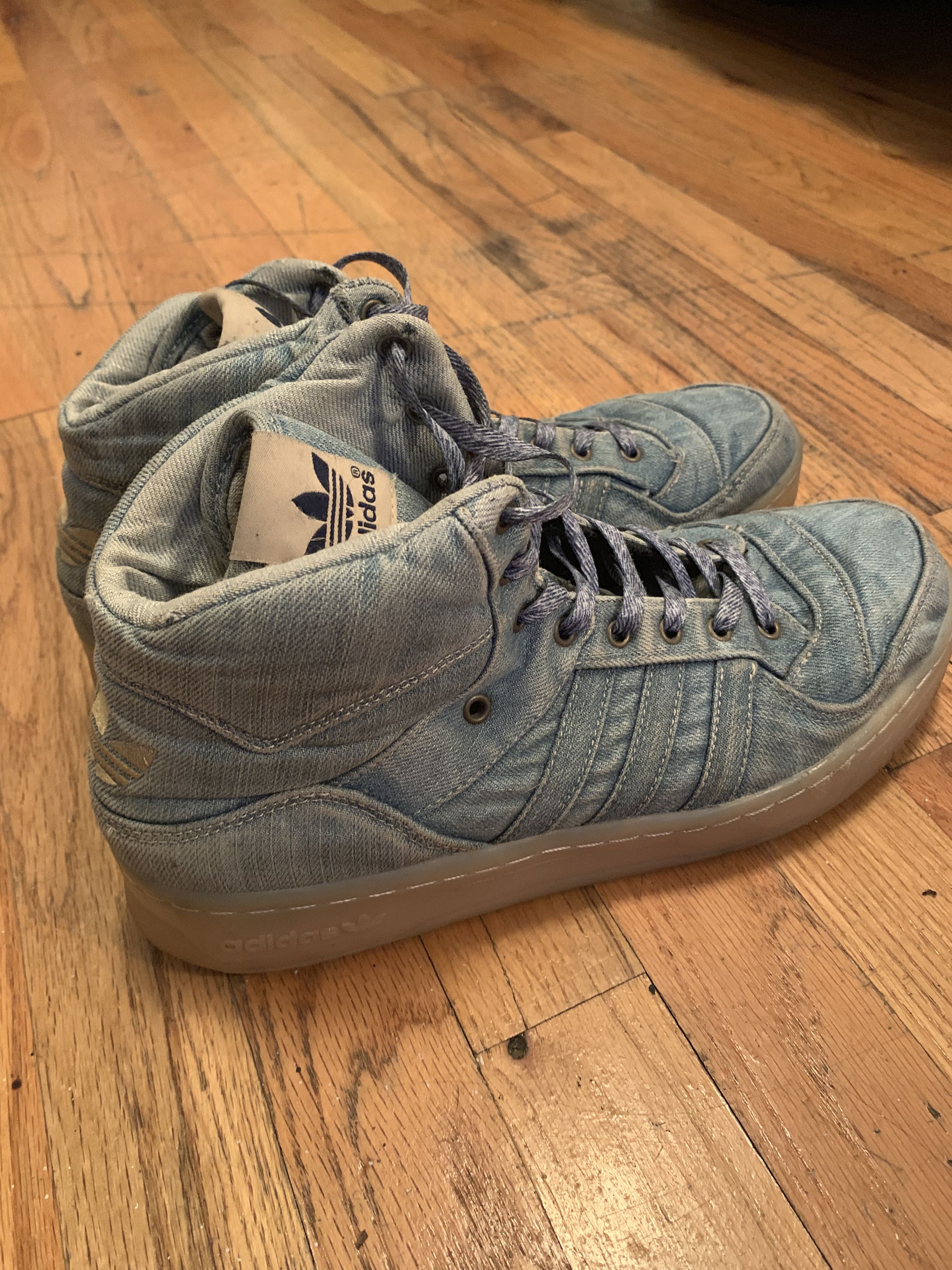 Adidas × Jeremy Scott AUTOGRAPHED JRMY SCTT x ADIDAS Snkrs ⊛ DNM BLU ⊛ Gntly Wrn Size US 10.5 / EU 43-44 - 4 Thumbnail