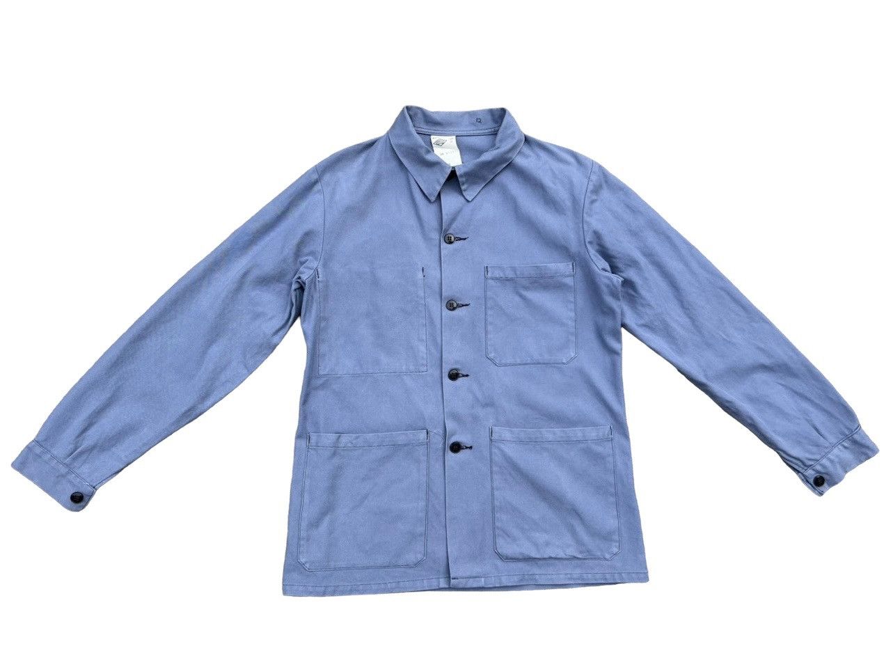 image of Danton France Faded Blue Chore Work Jacket in Fae Blue, Men's (Size Medium)