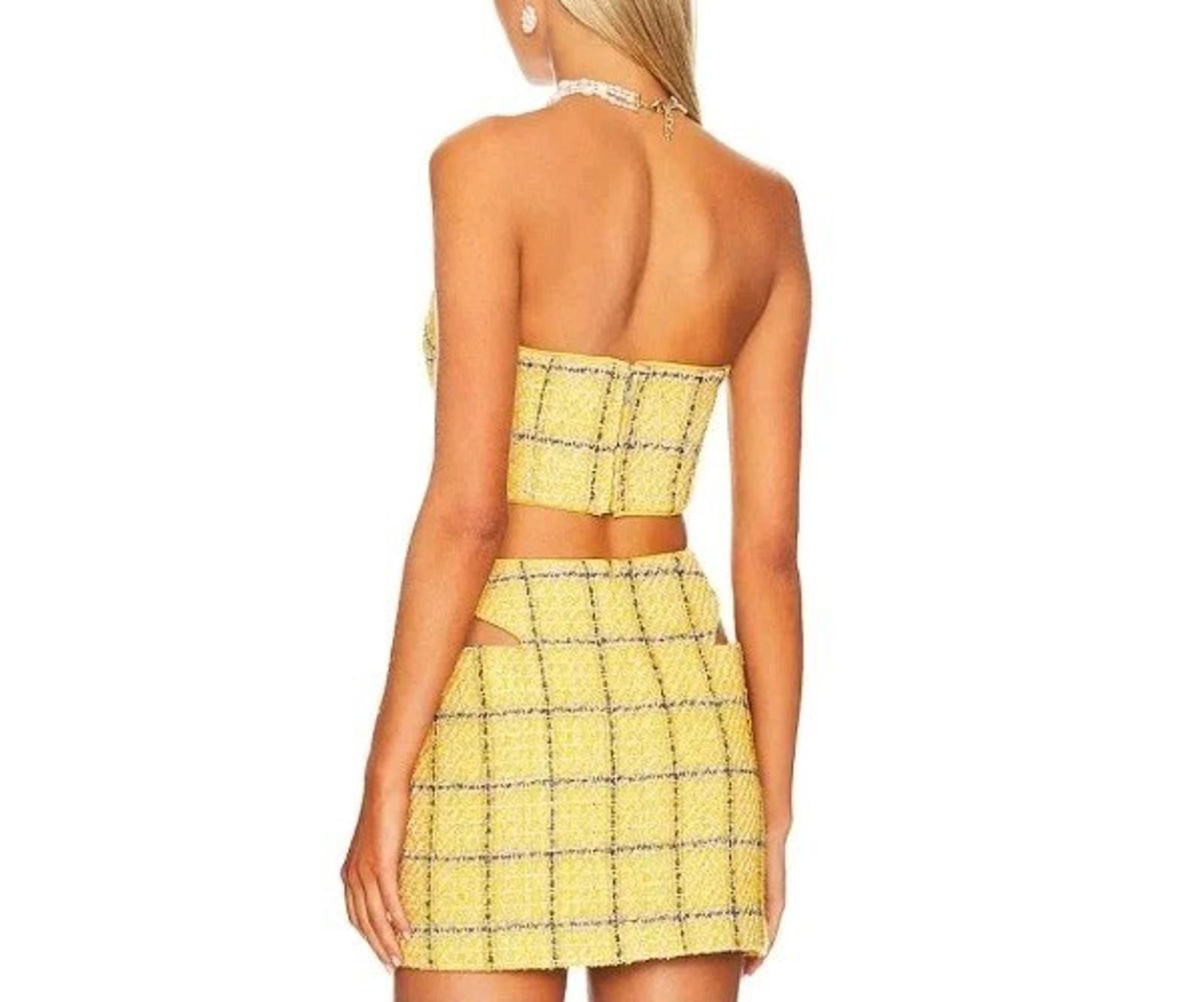 Designer New SOLD OUT NWT ASSIGNMENT Yellow Tweed Cady Skirt Outs SzM Size 32" / US 10 / IT 46 - 6 Thumbnail