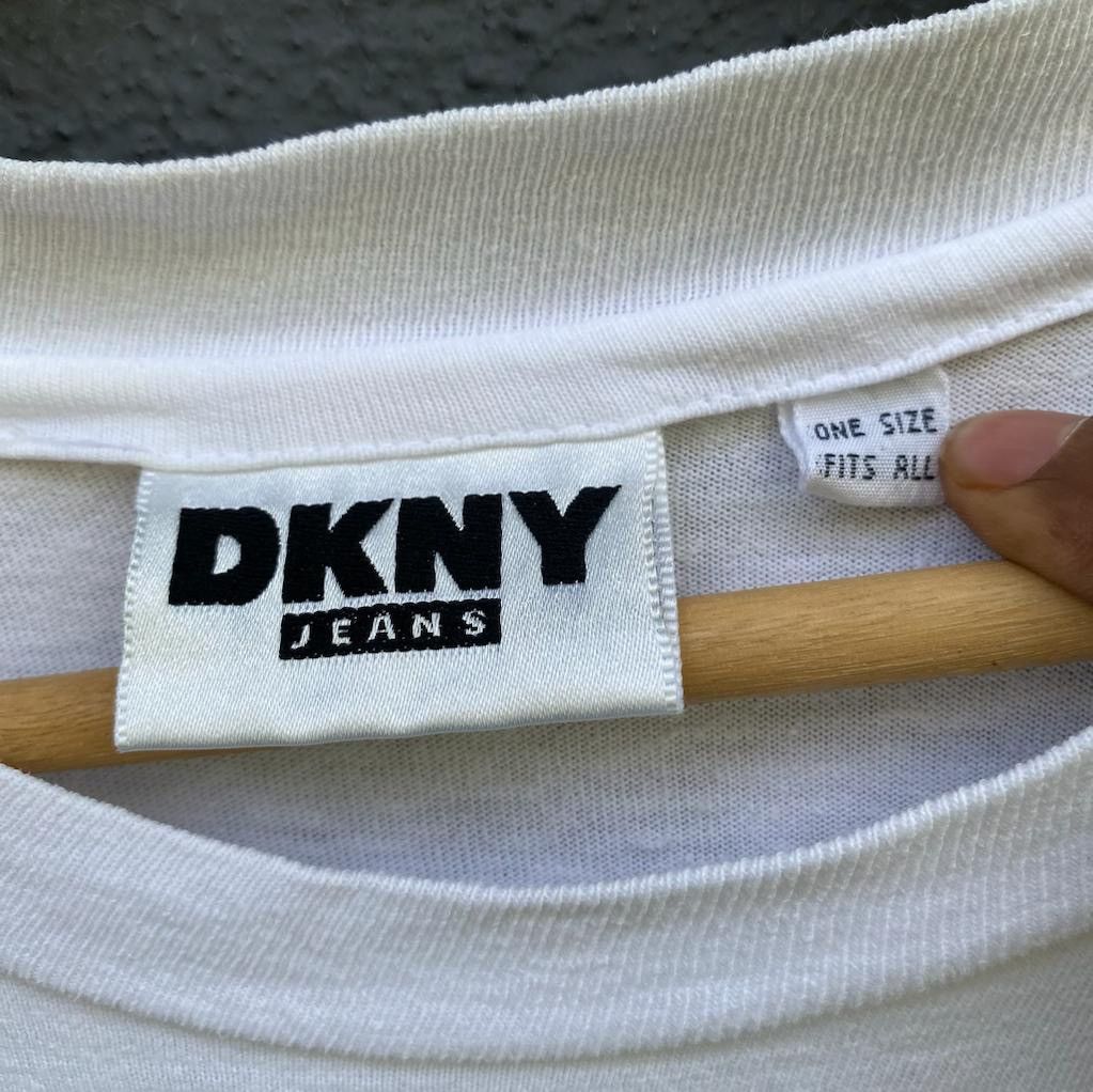 DKNY 🔥Thrash🔥Vintage 90s DKNY Jeans Tee Size US XL / EU 56 / 4 - 4 Thumbnail