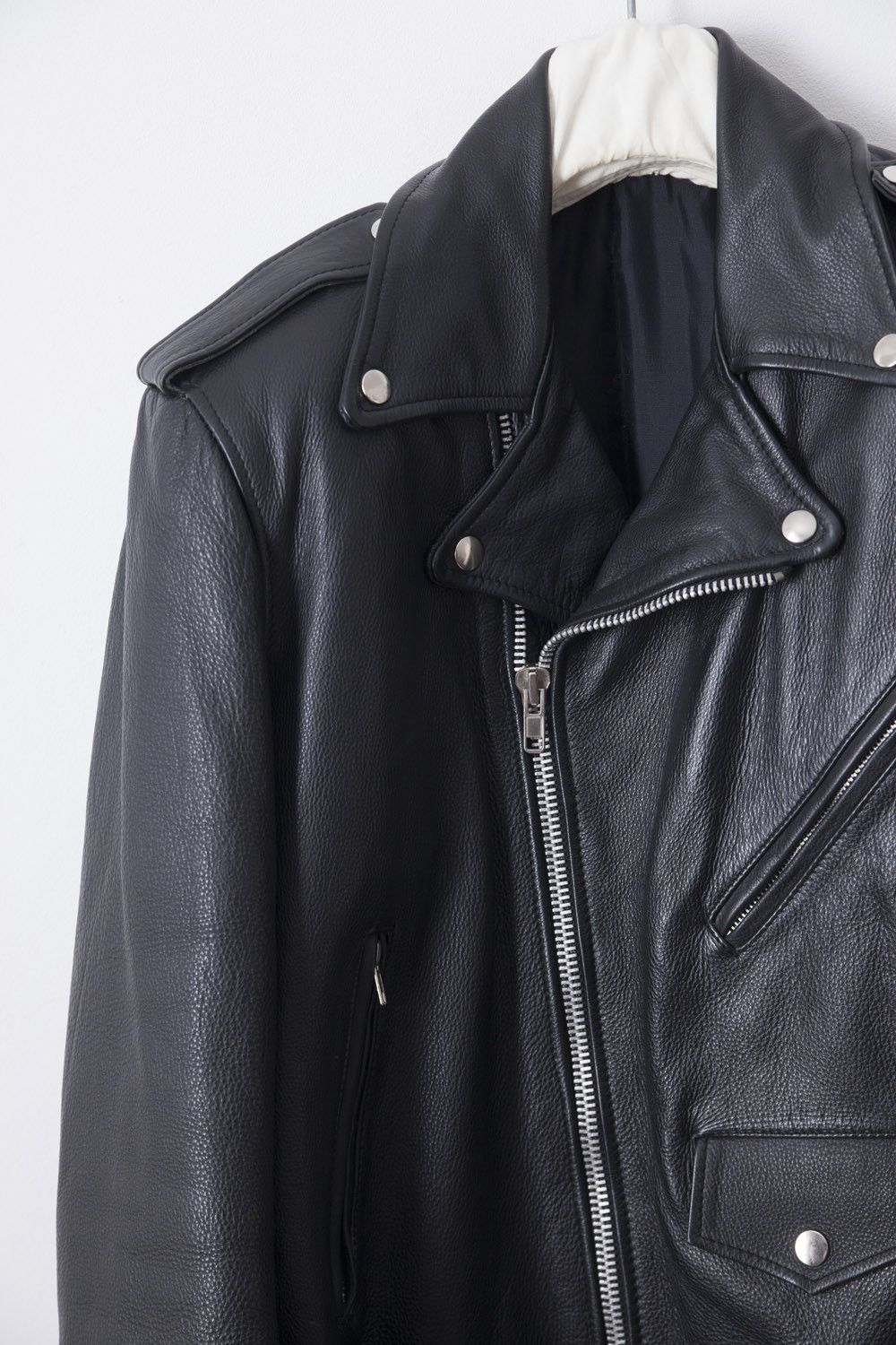 Vintage Vintage 1990's black leather perfecto jacket Size US M / EU 48-50 / 2 - 2 Thumbnail