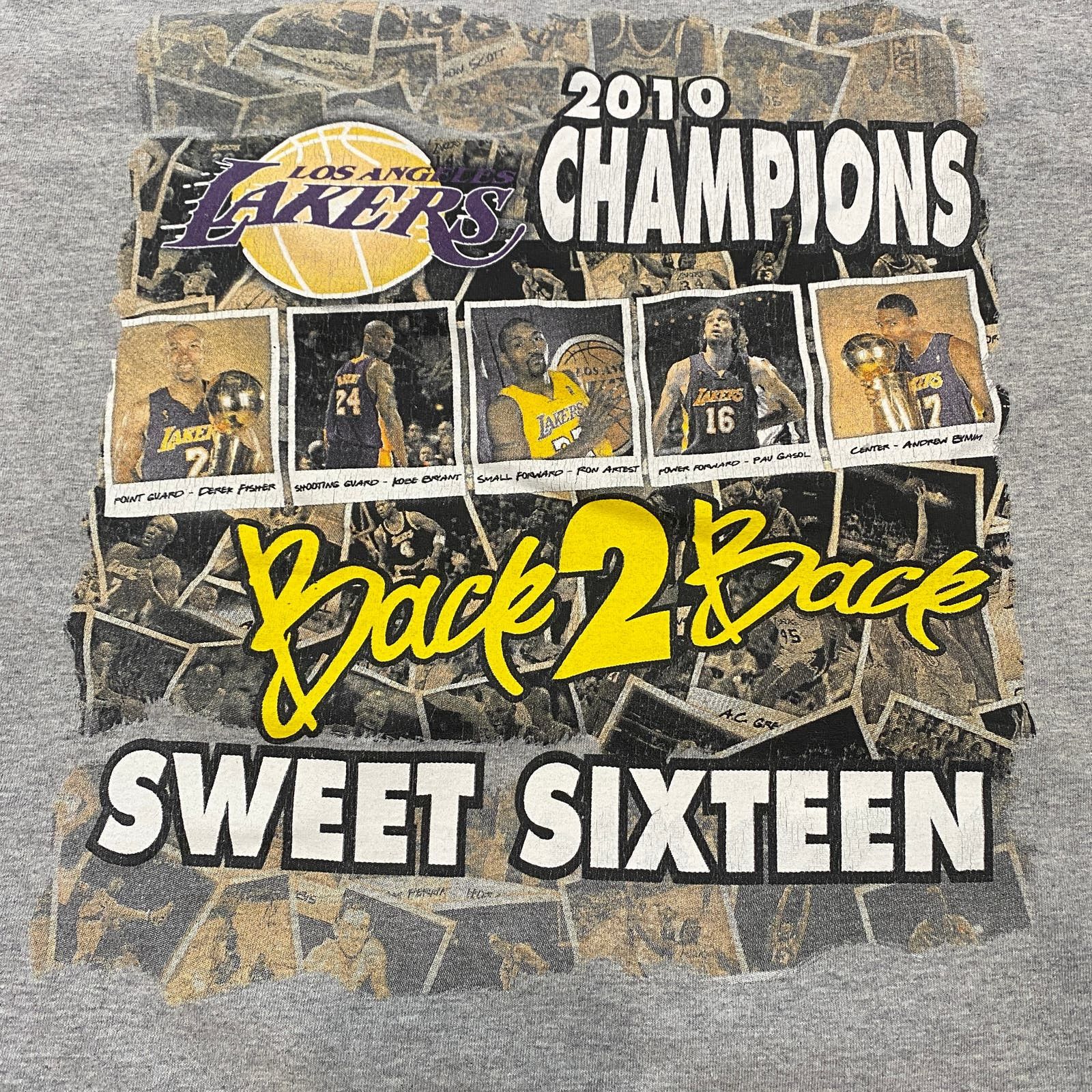 L.A. Lakers LA Lakers 2010 Back to Back NBA Champions T Shirt Men's L Size US L / EU 52-54 / 3 - 4 Thumbnail