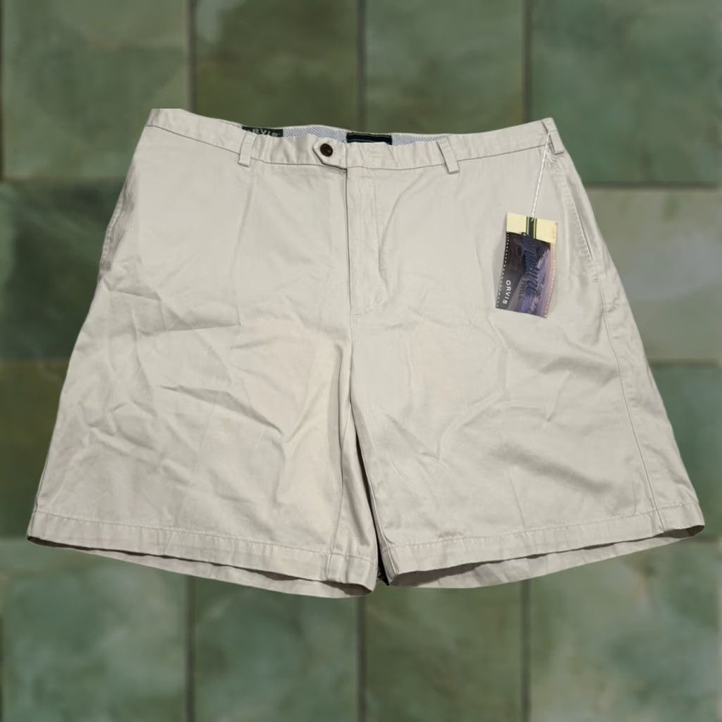 Orvis Orvis Signature Twill Pima Cotton Shorts Khaki Mens 42 Inseam 9 Flat Front Zip Pockets Chino Casual Travel Regular Jersey??? Size US 42 / EU 58 - 1 Thumbnail