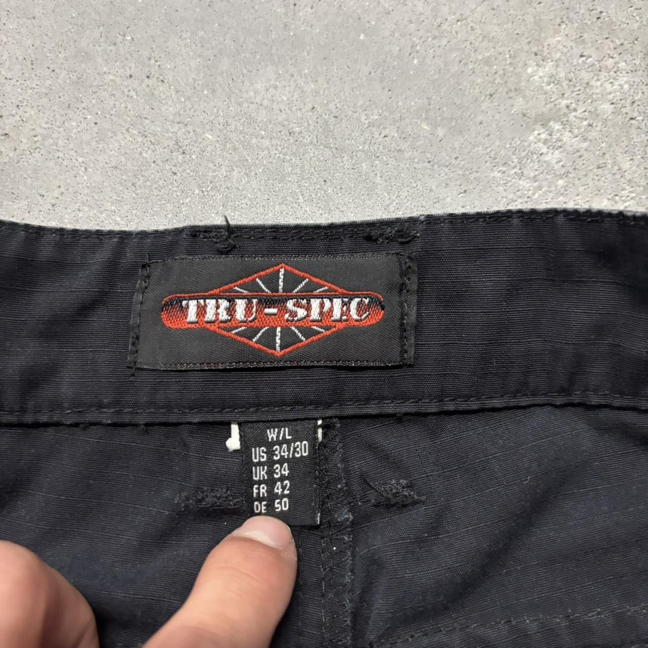 Japanese Brand × Vintage Crazy Vintage Y2K/2000s Baggy Black Streetwear Workwear Skater Cargo Pants! Size US 34 / EU 50 - 8 Thumbnail