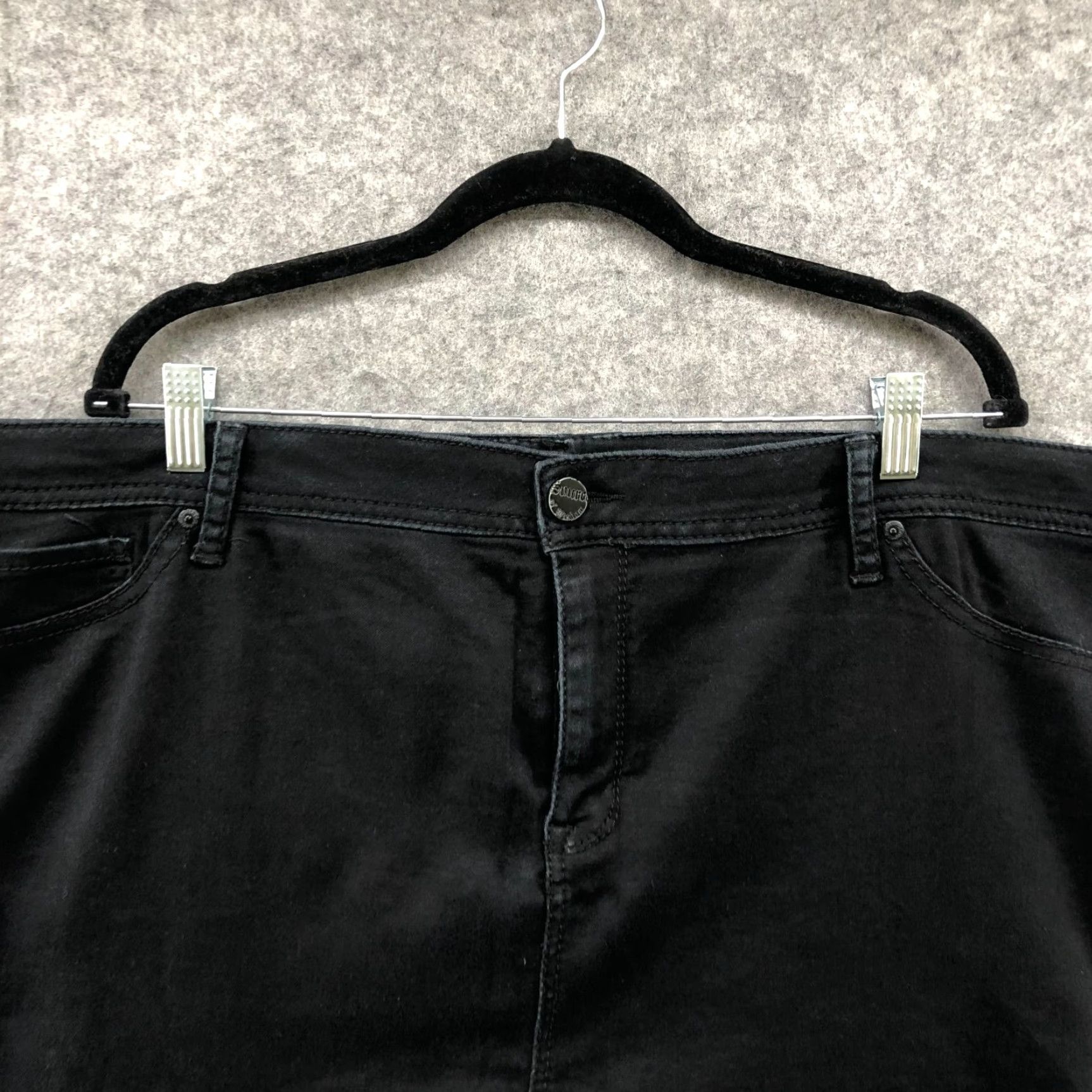 Vintage Source Of Wisdom Womens Skirt Mini Plus Size 26 Stretch Black Cotton Spandex Short Casual 26 Womens Size 26" / US 2 / IT 38 - 3 Thumbnail