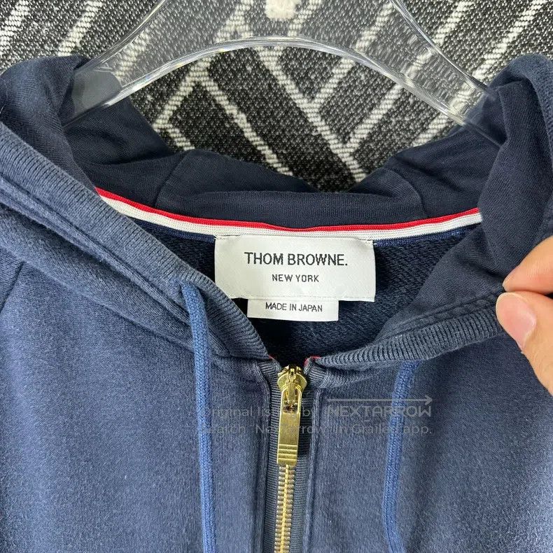 Thom Browne Thom Browne Navy blue hooded sweater Size US XXL / EU 58 / 5 - 3 Thumbnail