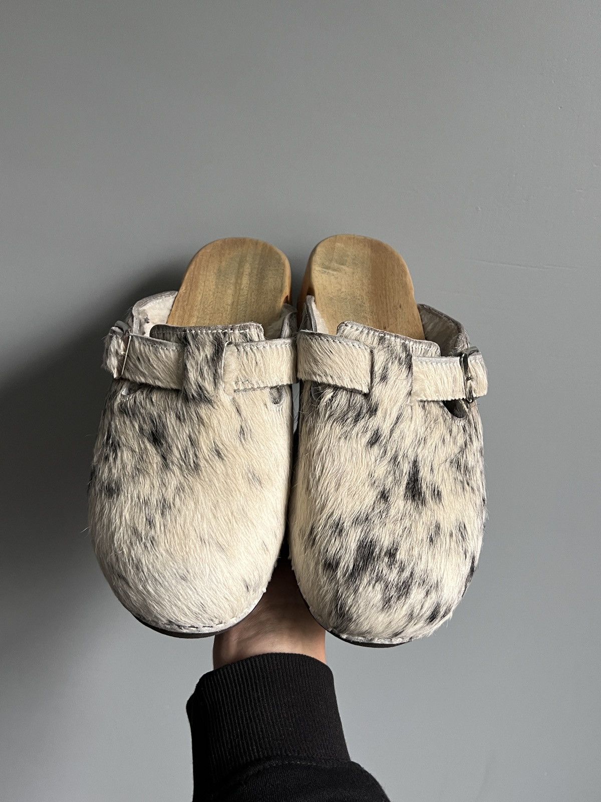 Handmade × Vintage Devich Bezay Vintage Cow Print Woody Clogs Size US 10 / IT 40 - 2 Thumbnail