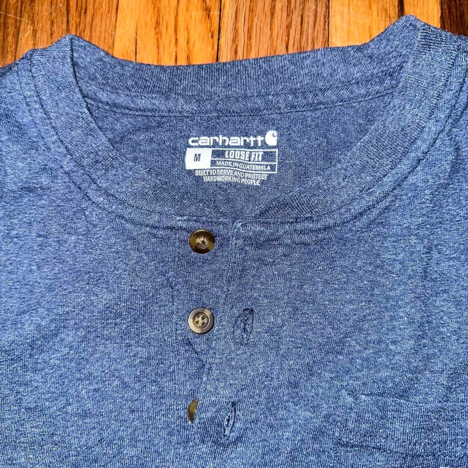 Carhartt Carhartt Henley Pocket T Shirt Loose Fit Skate Workwear M Size US M / EU 48-50 / 2 - 2 Thumbnail