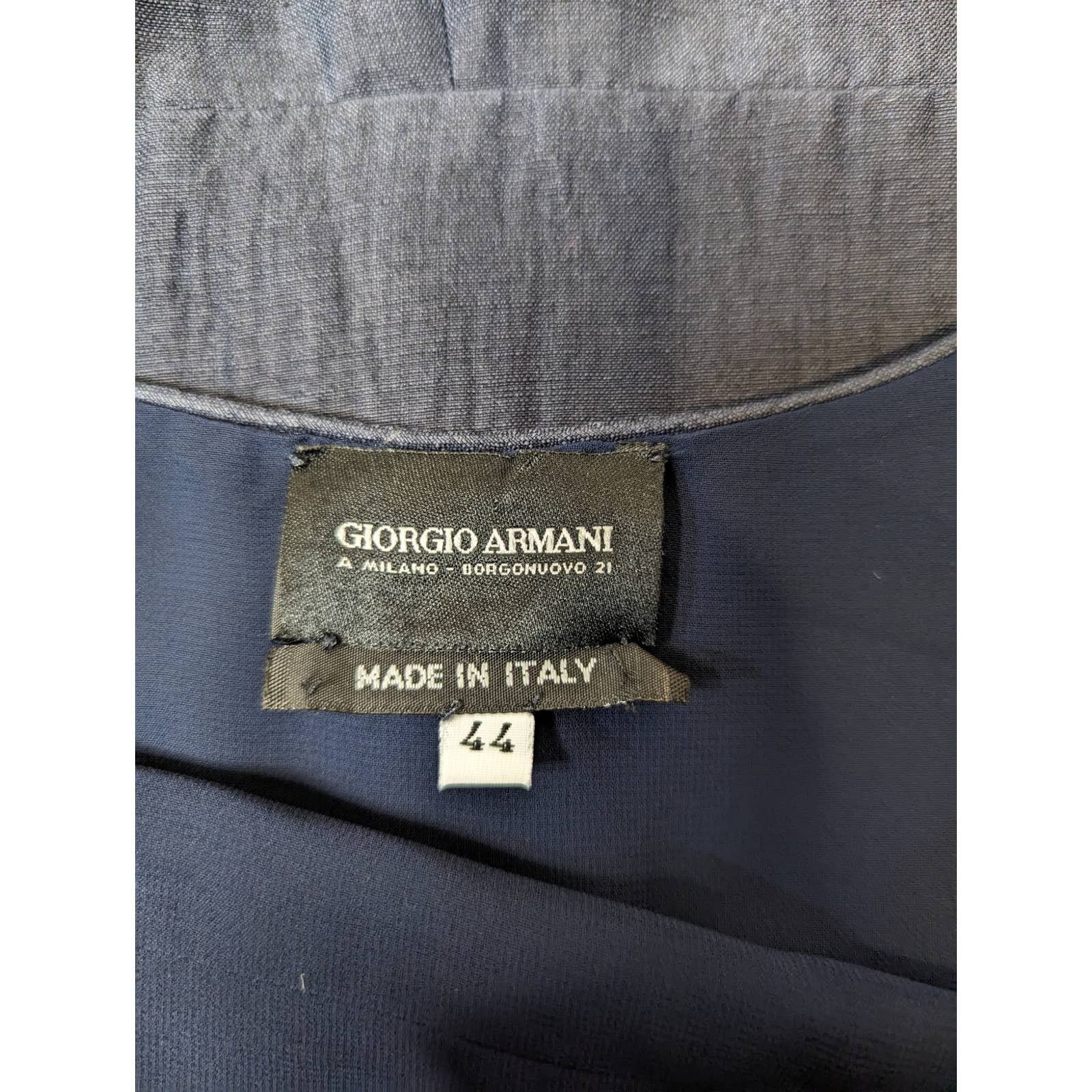 Giorgio Armani Giorgio Armani linen silk sheath dress midi blue IT 44 US 8 Size M / US 6-8 / IT 42-44 - 4 Thumbnail