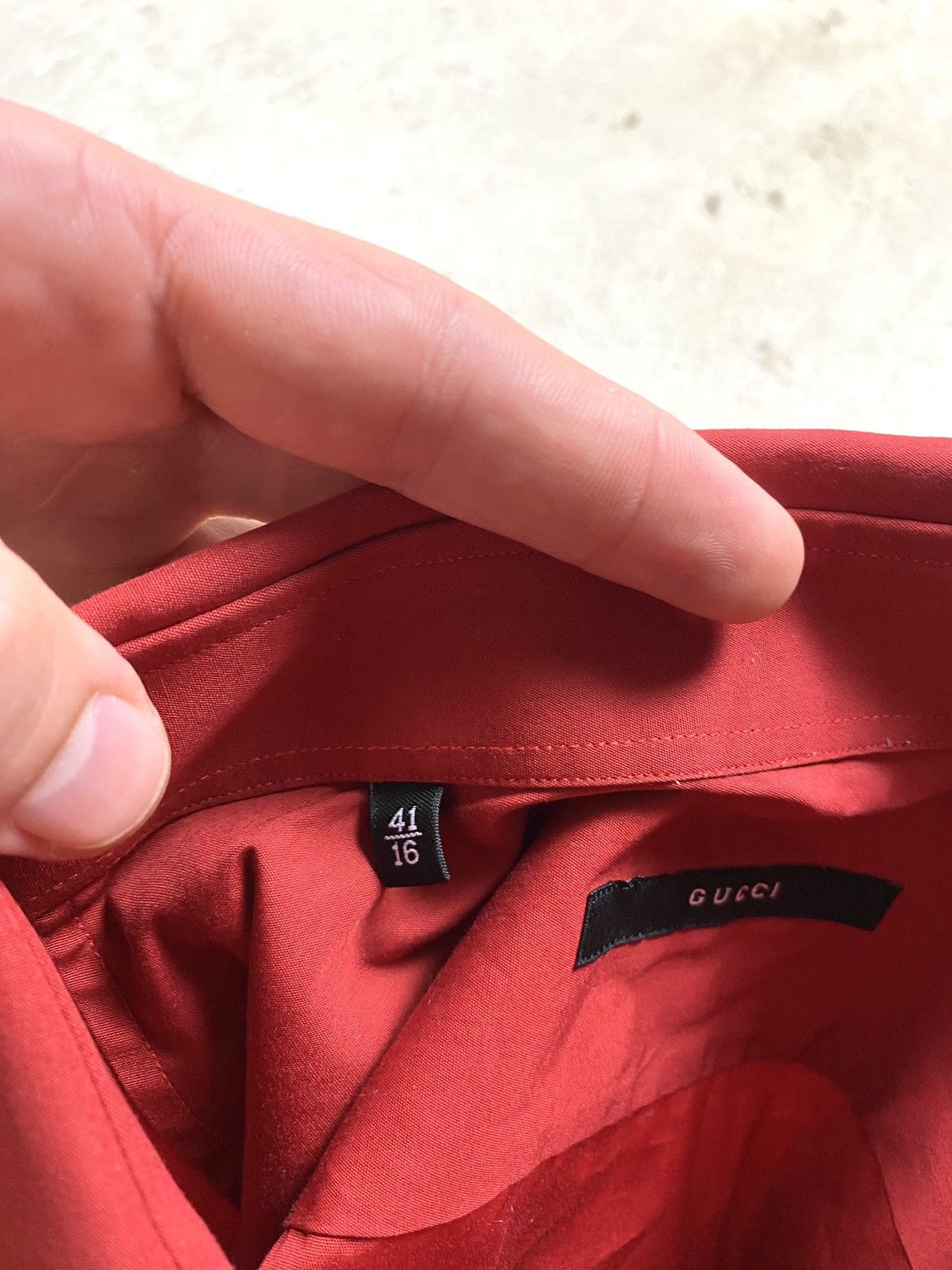 Gucci Gucci Red Shirt Button Up Luxury Designer Size US L / EU 52-54 / 3 - 9 Thumbnail