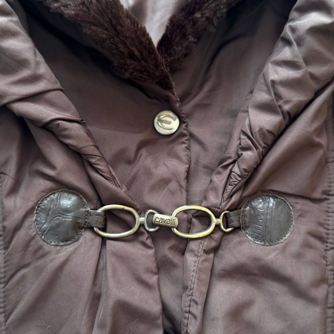 Roberto Cavalli Roberto Cavalli Y2K Vintage Faux Fur Details Brown Jacket Size M / US 6-8 / IT 42-44 - 8 Thumbnail