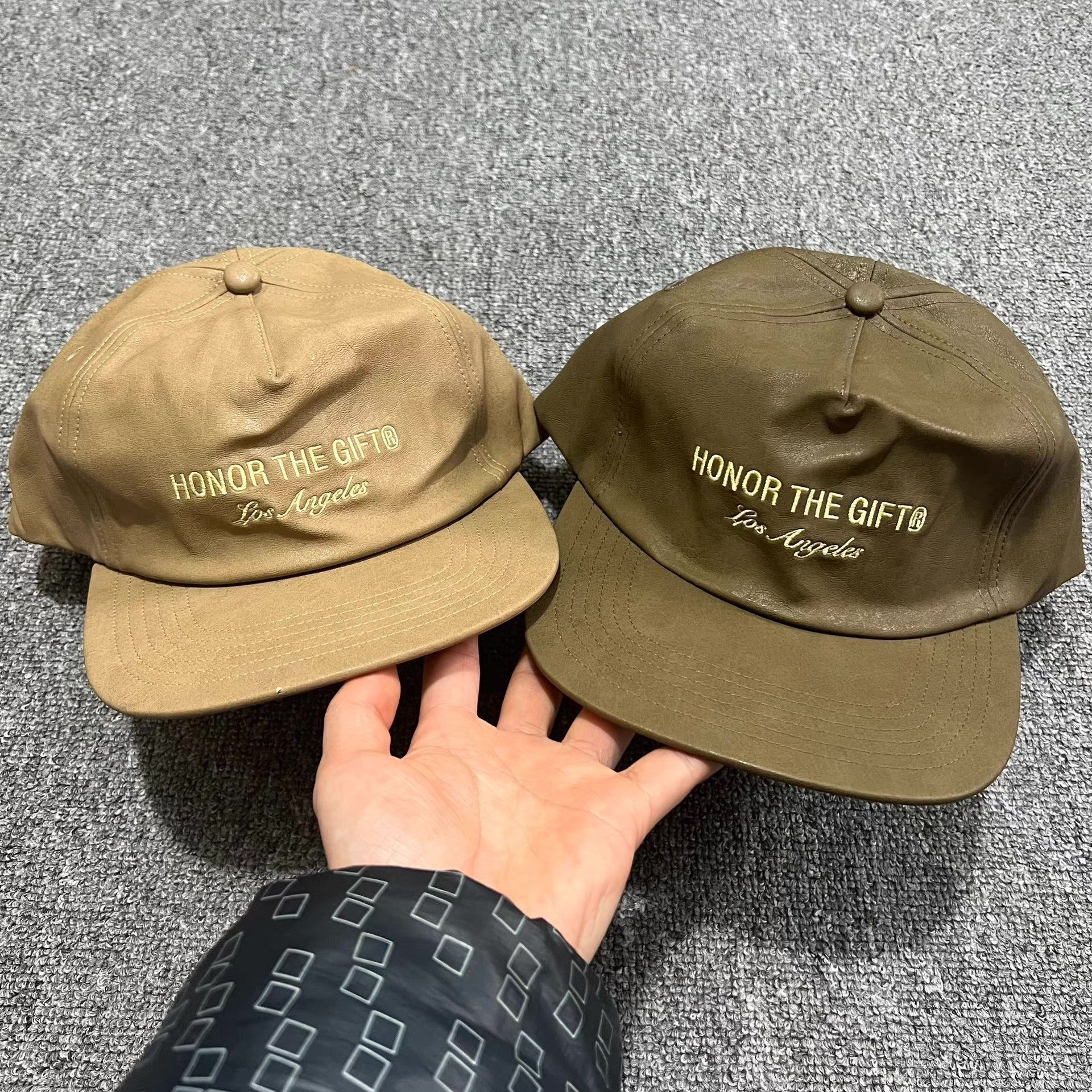 Honor the Gift Honor the Gift PU Leather Embroidered Baseball Cap Q7 Size ONE SIZE - 1 Thumbnail
