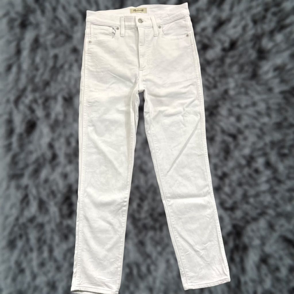 Madewell Madewell Jeans White High Waisted Stretch 5-Pocket Denim City Preppy 28x26 Womens Regular Womens Jeans Size 27" / US 4 / IT 40 - 1 Thumbnail