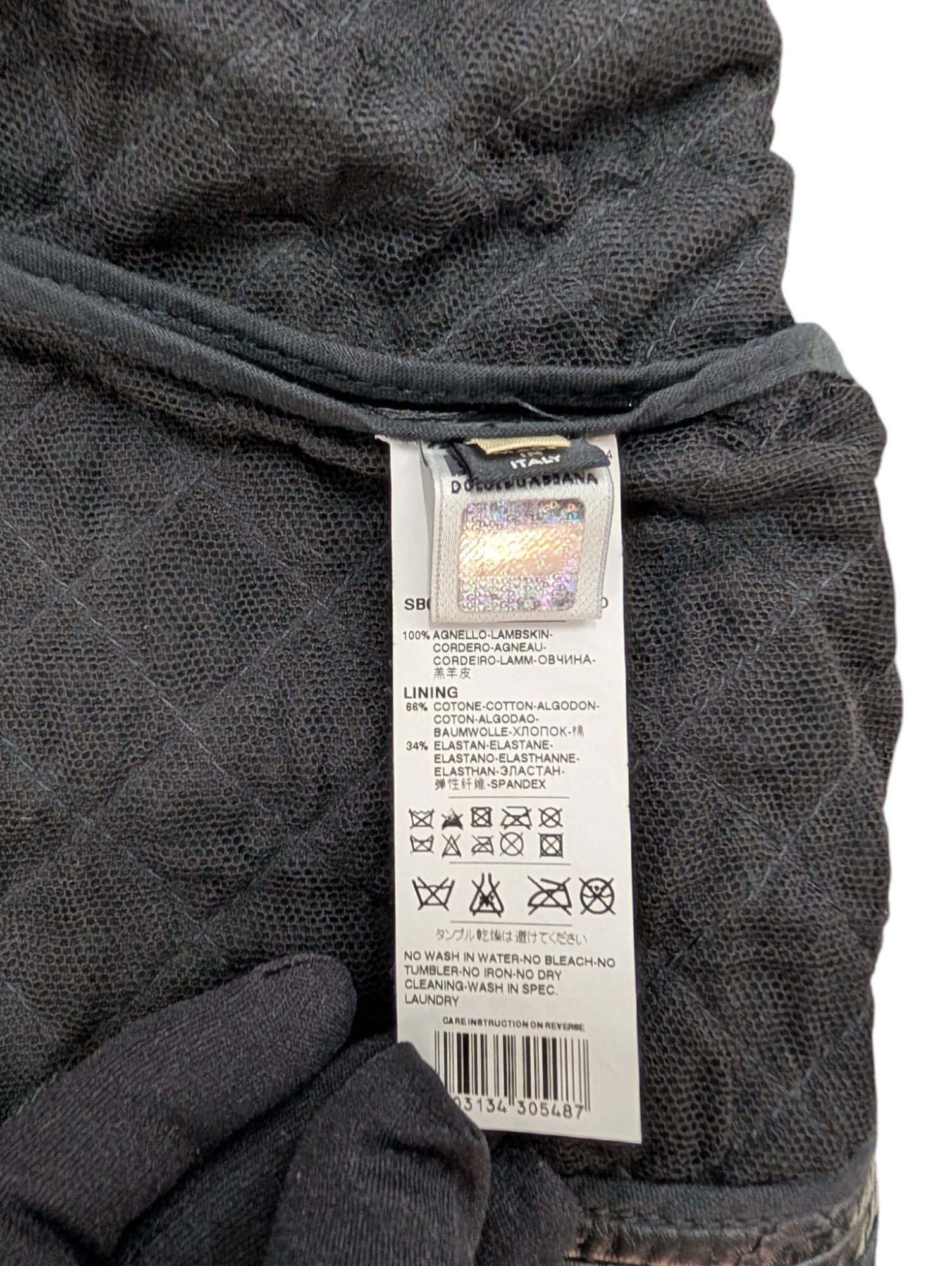 Dolce & Gabbana Black Quilted Leather Jacket With Raw Lace Trimmings Size S / US 4 / IT 40 - 11 Thumbnail