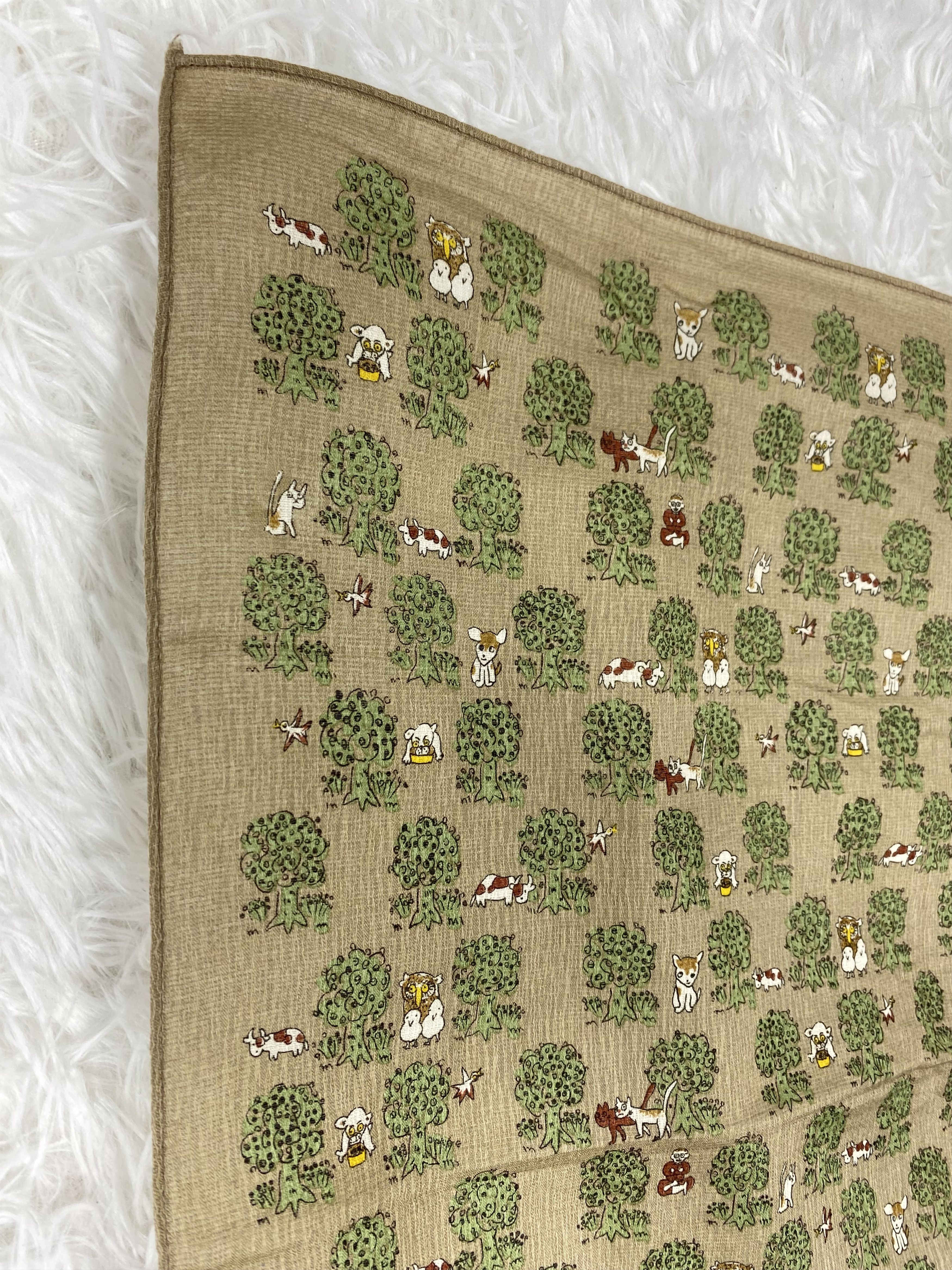 Vintage Vintage Mutsugoro & Pals Handkerchief Neckerchief PH0718 Size ONE SIZE - 5 Thumbnail