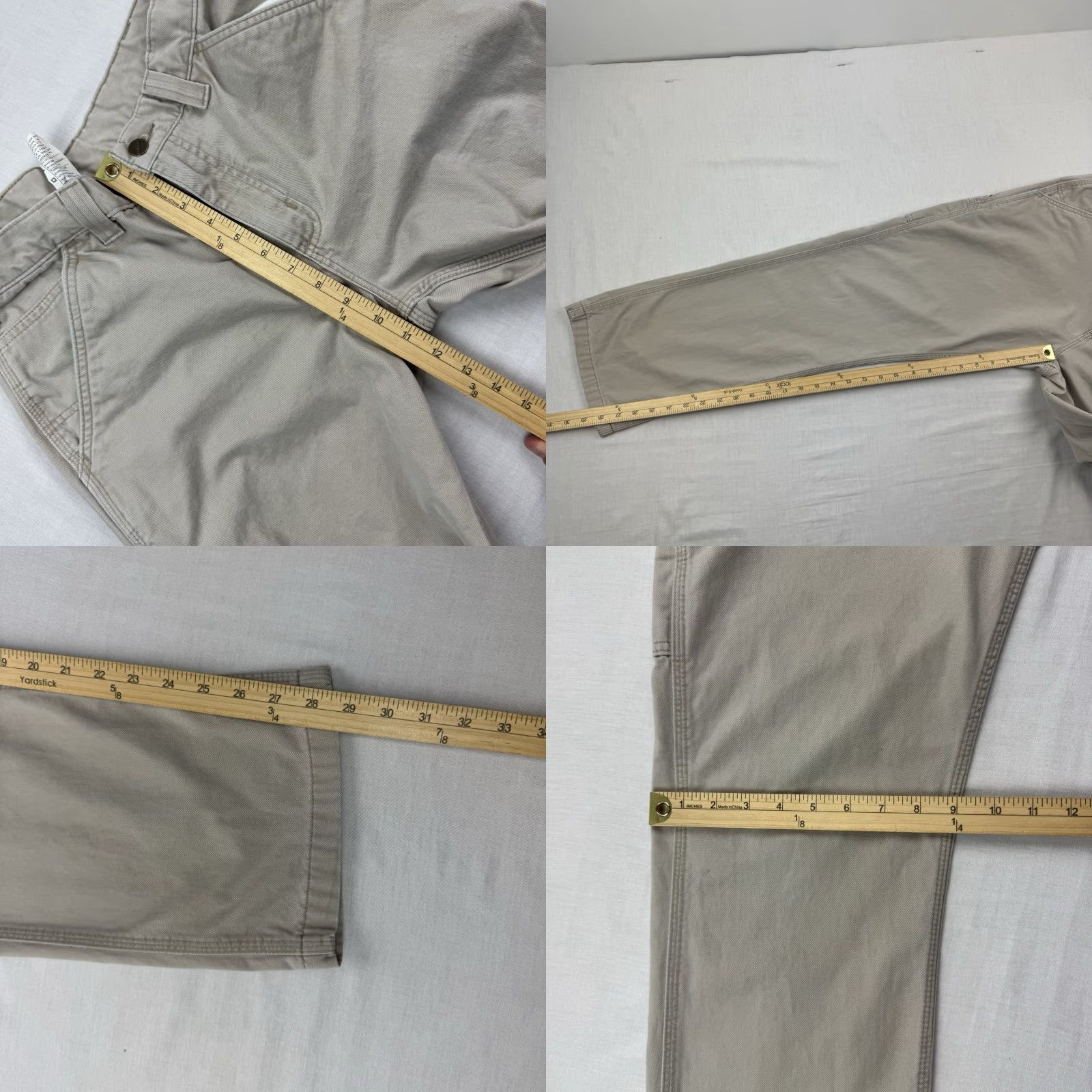 Carhartt Vintage Carhartt Carpenter Pants Adult 32x30 Relaxed Fit Workwear Casual Men Beige Khaki 90s Grunge Hipster Size US 32 / EU 48 - 8 Thumbnail