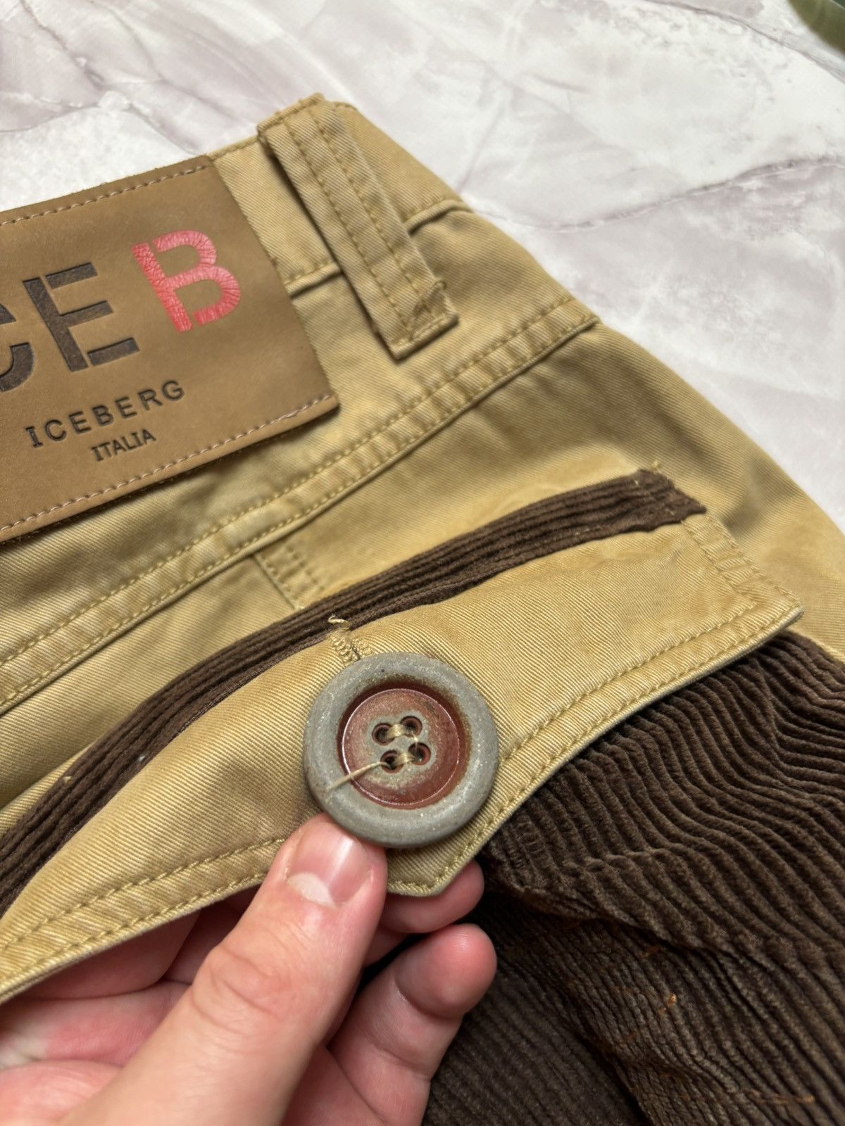 Iceberg Iceberg ICE B Corduroy Pockets Pants Vintage Brown Mens 33 Size US 33 - 13 Thumbnail