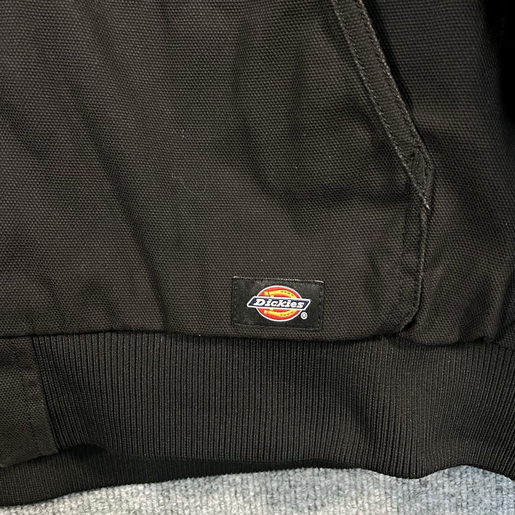 Dickies Dickies Jacket Mens XL Black Canvas Hooded Full Zip Bomber Workwear Streetwear Grunge Retro Hip Hop Detroit Vtg Size US XL / EU 56 / 4 - 2 Thumbnail