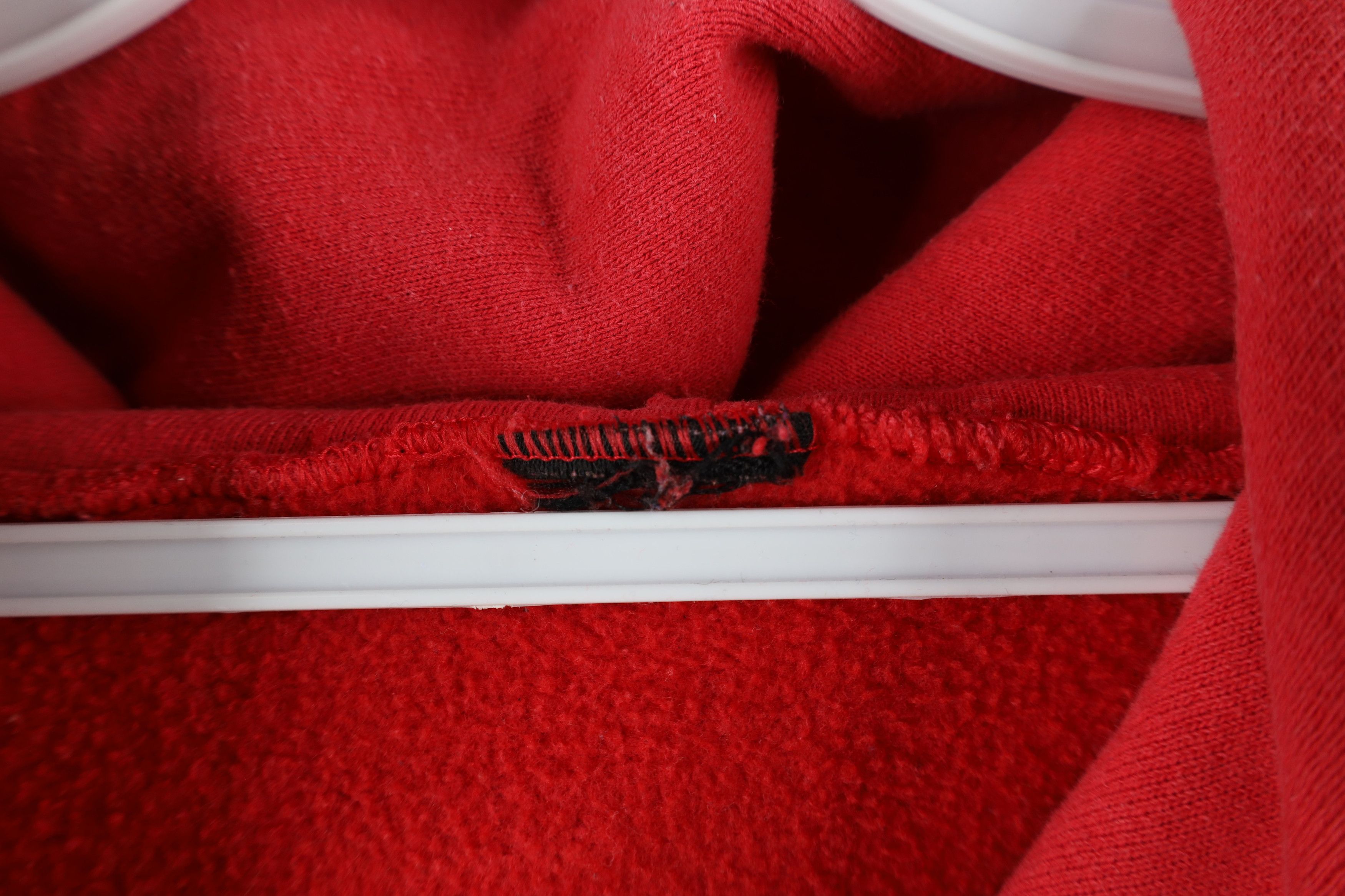 Vintage Vintage 90s Streetwear Faded Blank Hoodie Sweatshirt Red Size US XL / EU 56 / 4 - 6 Thumbnail