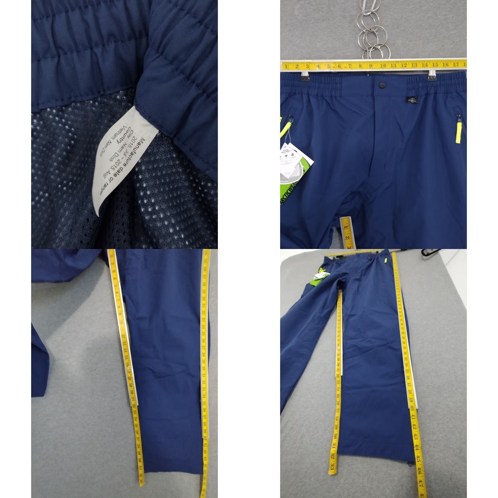 Vintage Arctic Cat Atcticwear Men's Rain Waterproof Pants XL 36x32 Blue Tapered Zip Water Repellent Activewear Windproof, 5268-026 Size US 36 / EU 52 - 9 Thumbnail