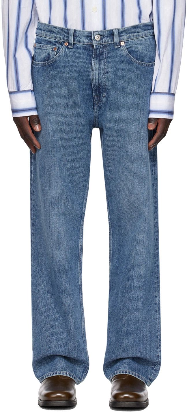 Our Legacy Our Legacy Third Cut Denim in Blue Chain Twill | Grailed