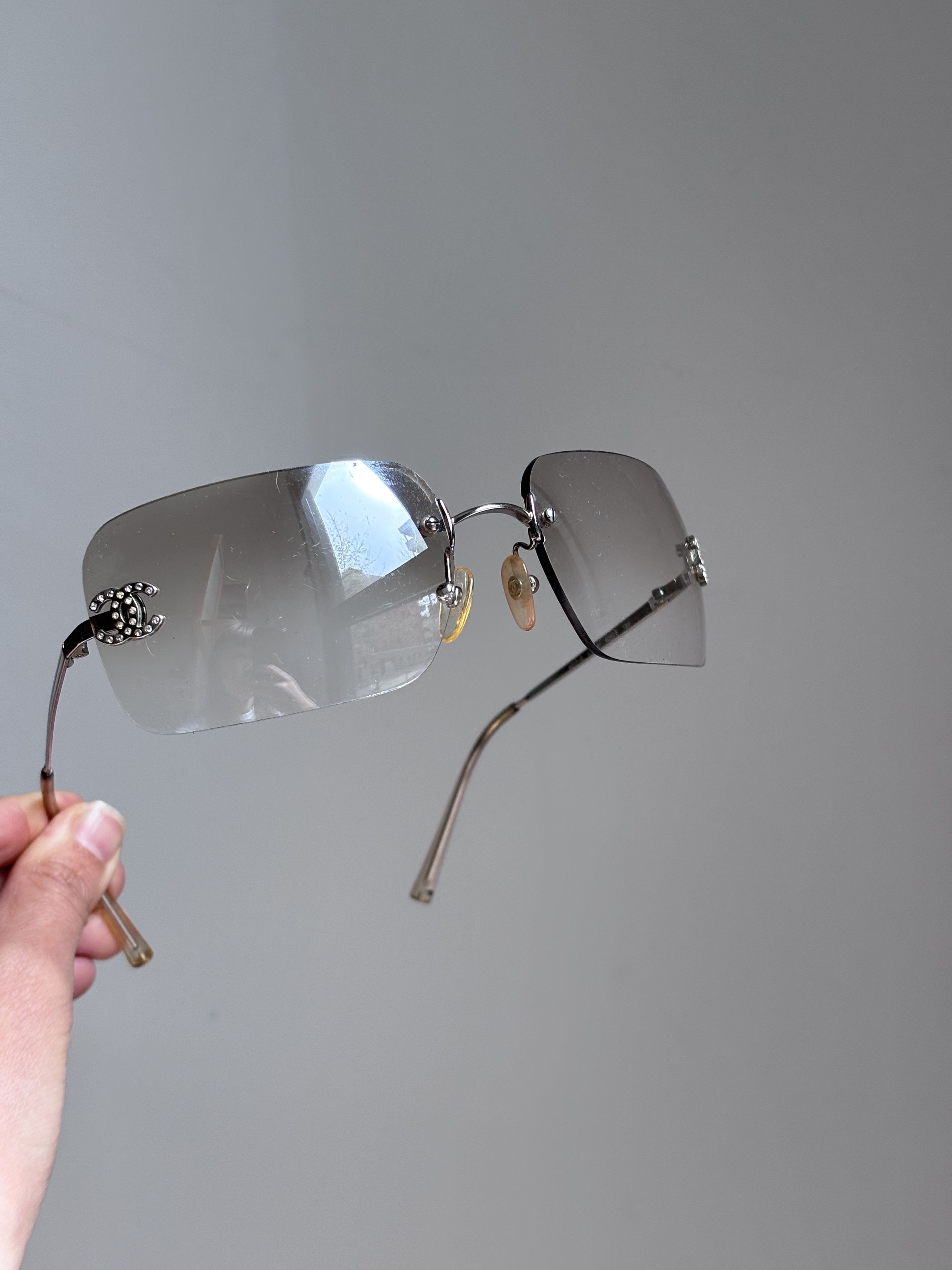 Chanel CHANEL Sunglasses 4017-D Rimless Rhinestones Vintage Size ONE SIZE - 3 Thumbnail