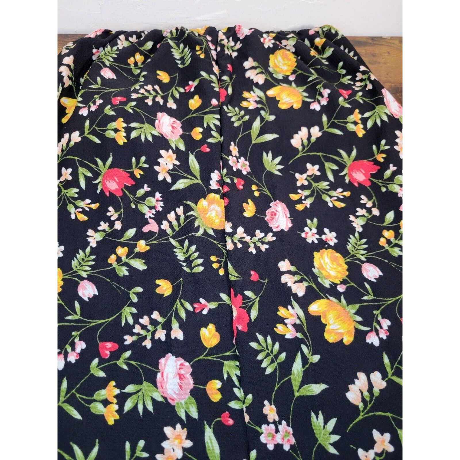 rue21 Rue21 Small S Black Long Floral Dress Gothic Ruffled Hipster Size S / US 4 / IT 40 - 3 Thumbnail