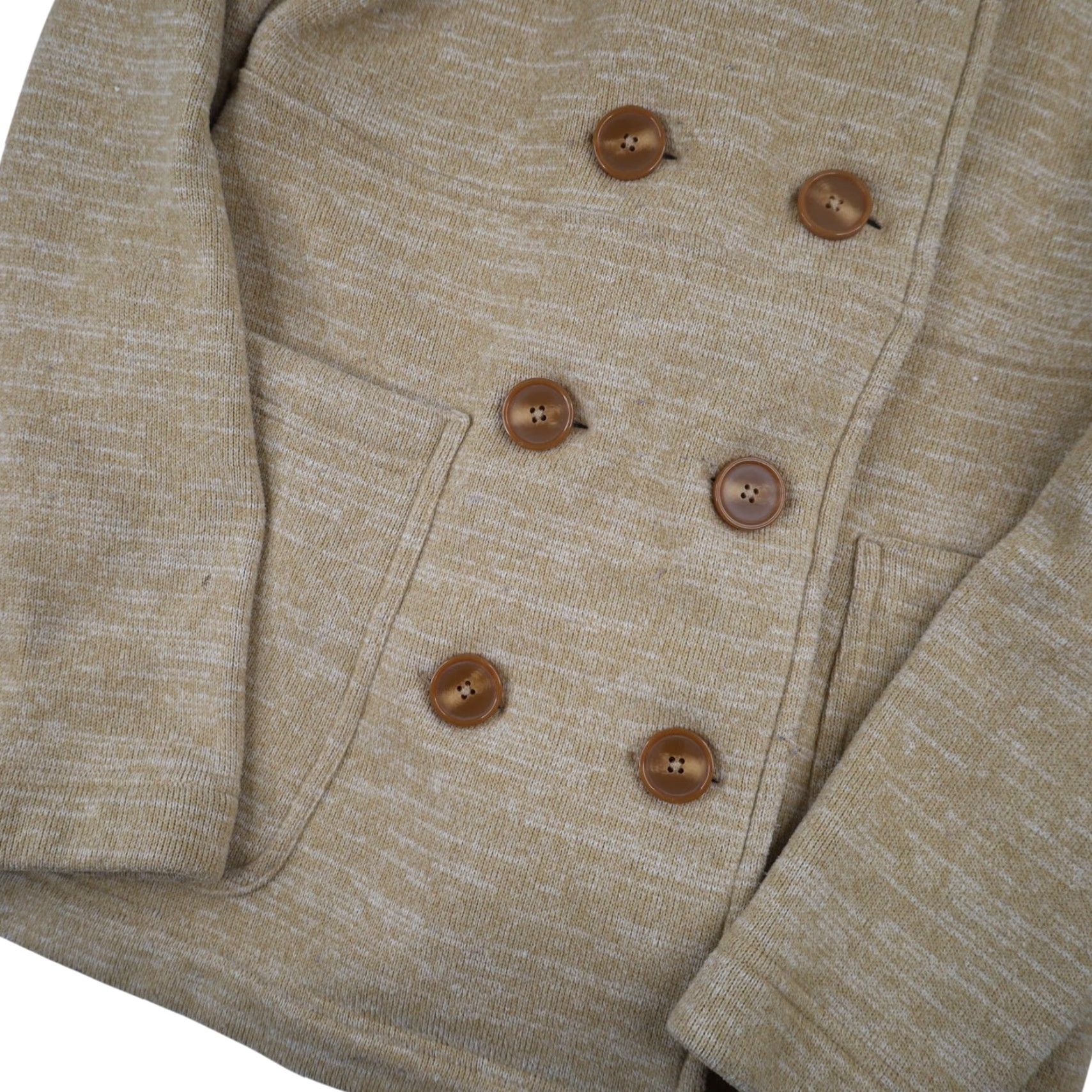 Patagonia VINTAGE Patagonia Womens Medium Double Breasted Fleece Jacket Tan Size M / US 6-8 / IT 42-44 - 4 Thumbnail