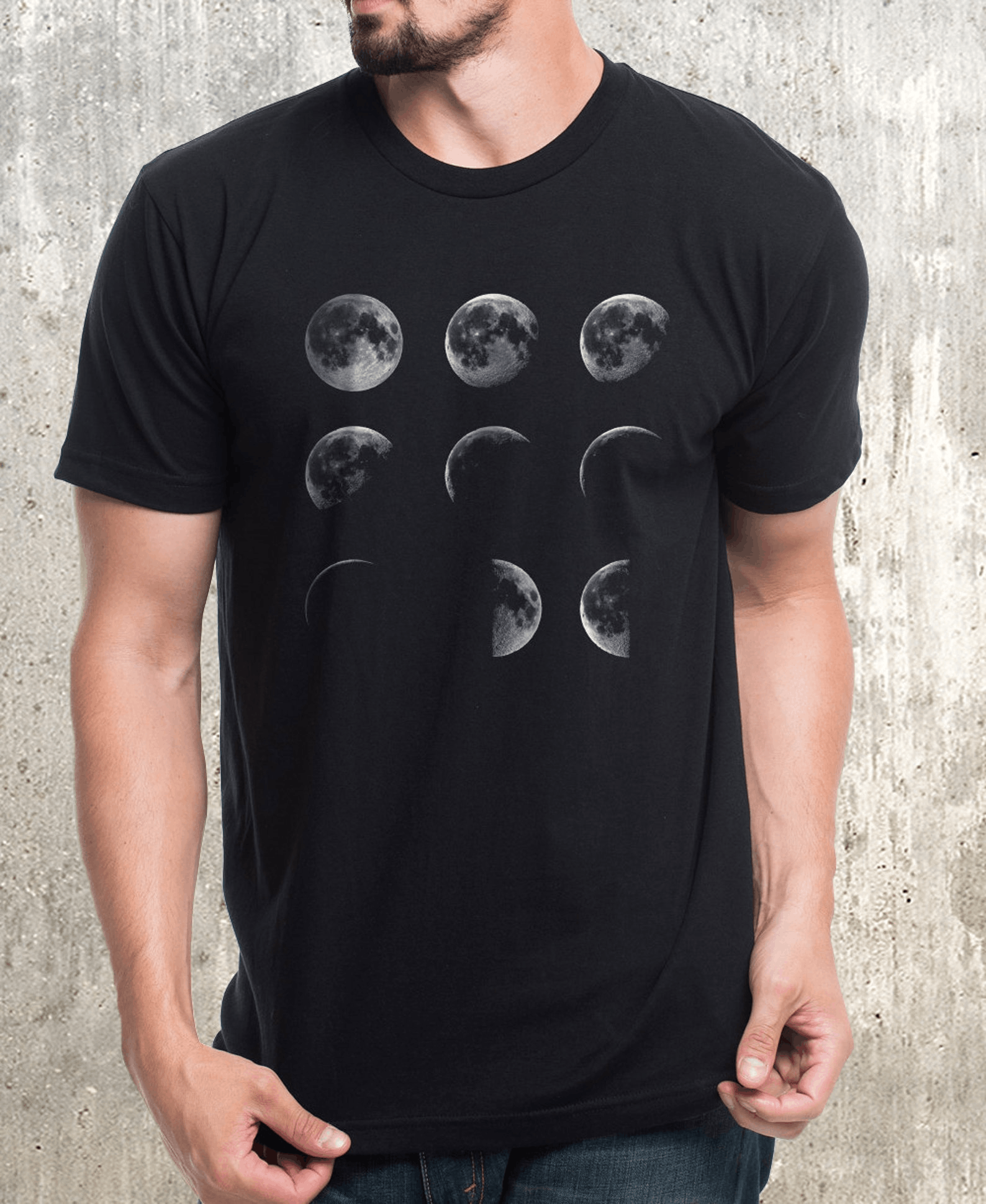 Designer × Vintage Celestial Moon Phases Graphic T-Shirt Size US L / EU 52-54 / 3 - 3 Thumbnail
